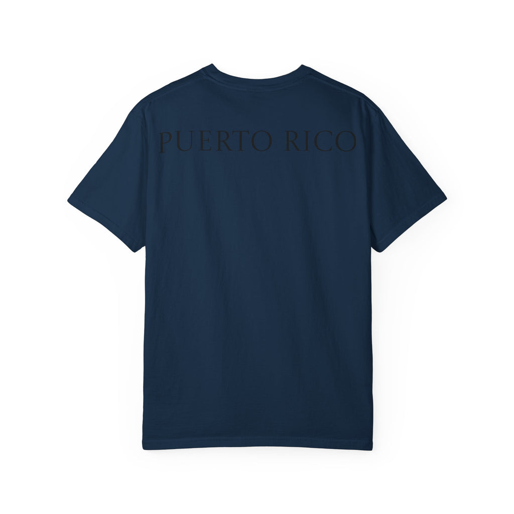 Boricua Vibes Beach T-Shirt — Puerto Rico Sunset Chair Graphic Tee