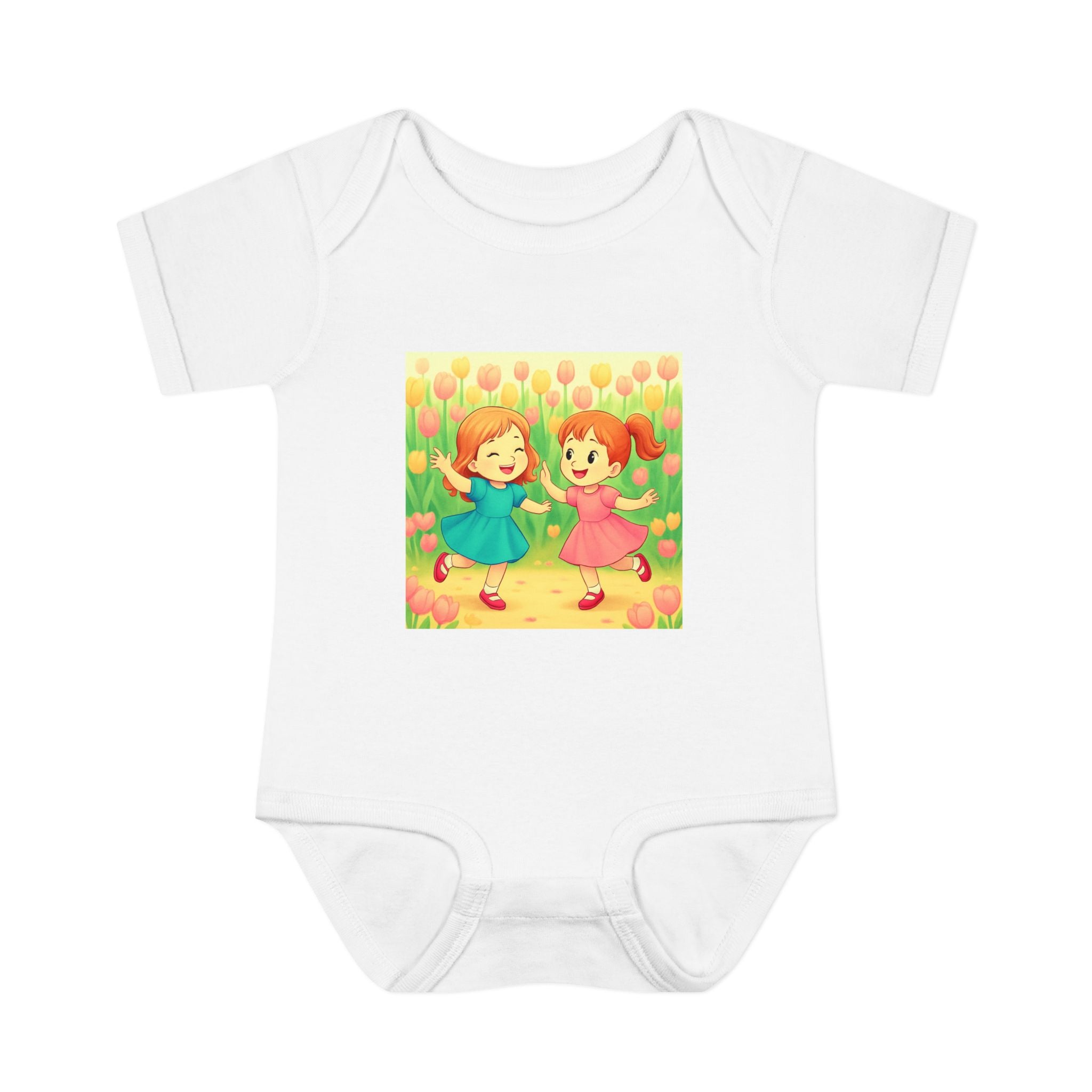 Baby Bodysuit — Spring Tulips Flowers