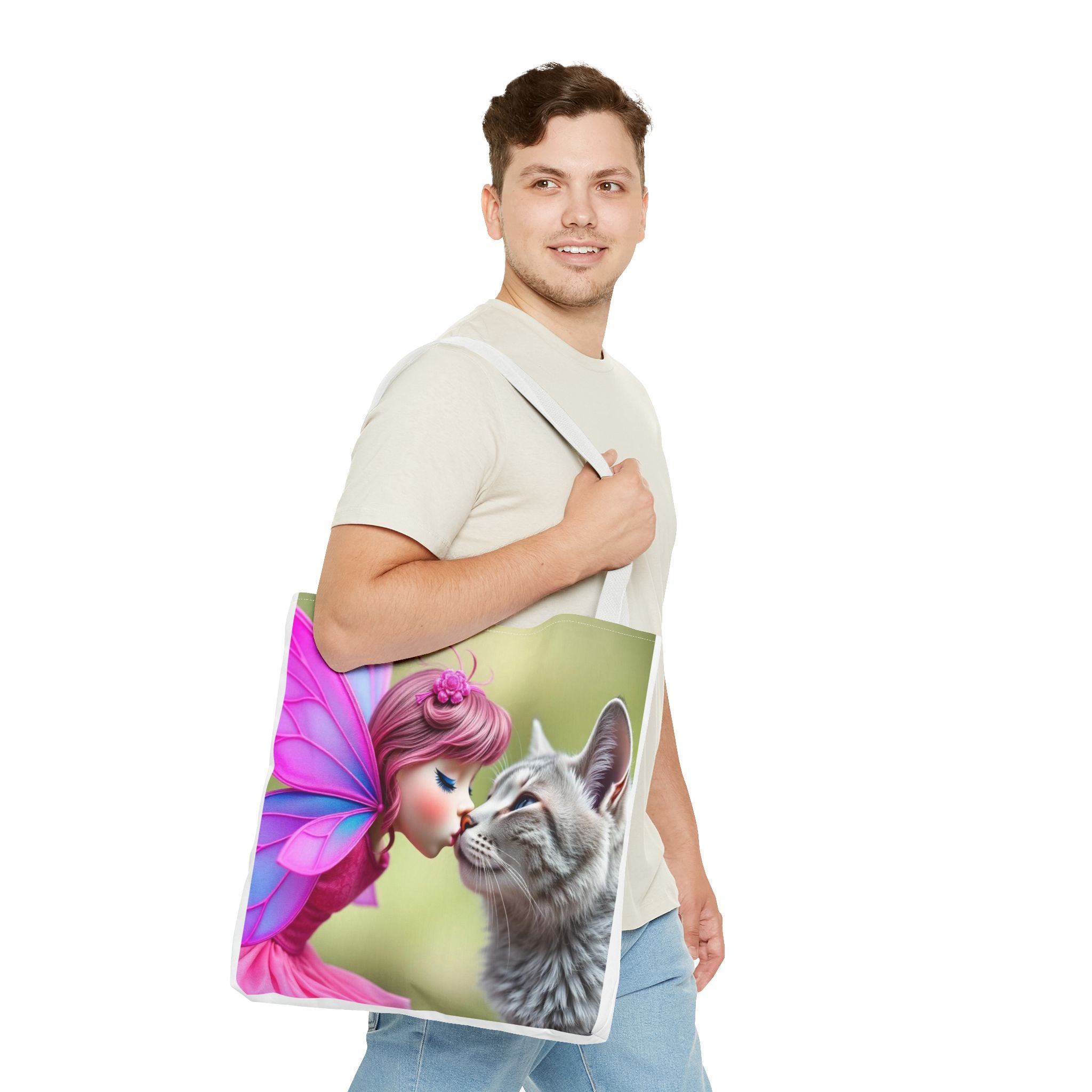 Magical Fairy Cat Tote Bag — Fairy Cat Art Tote