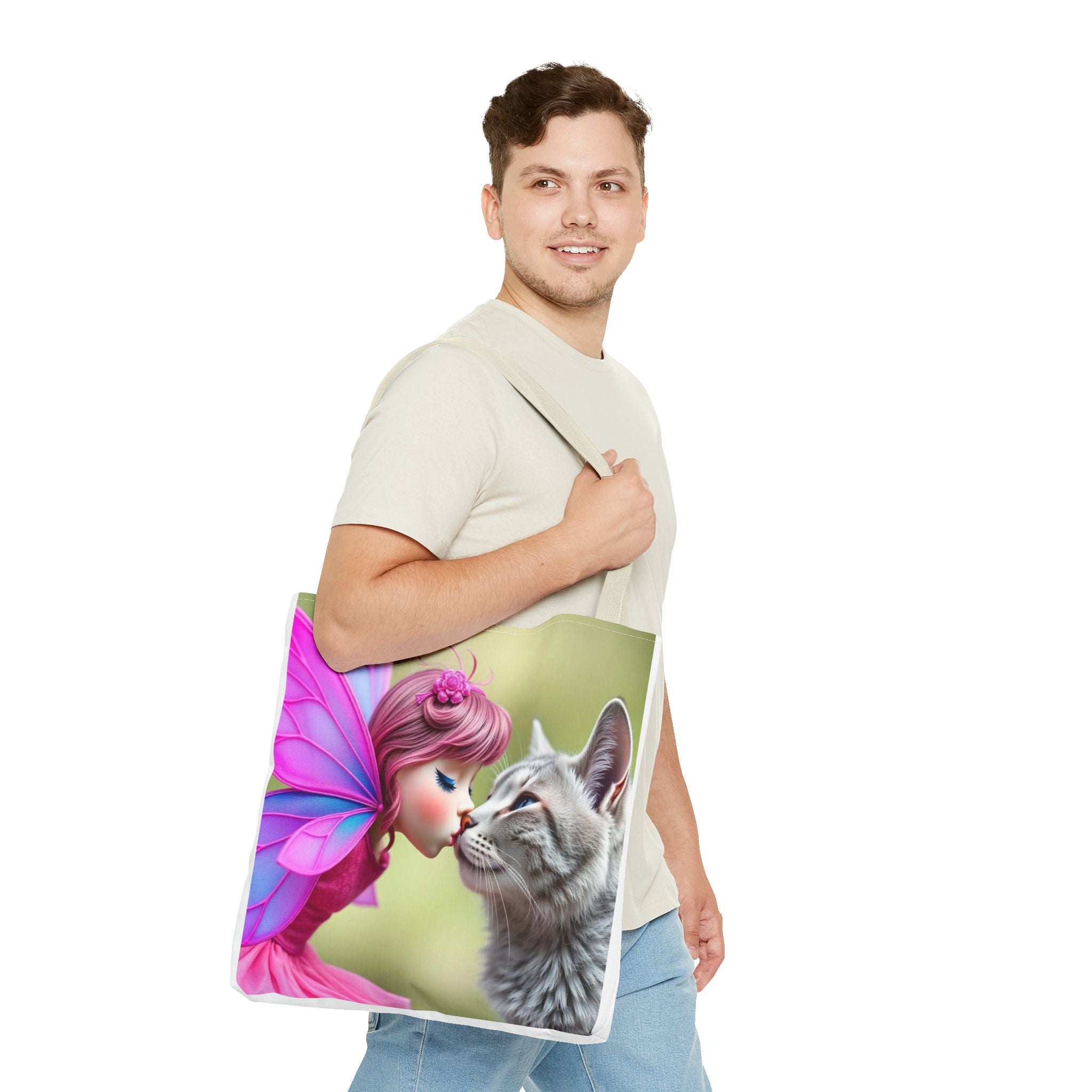 Magical Fairy Cat Tote Bag — Fairy Cat Art Tote