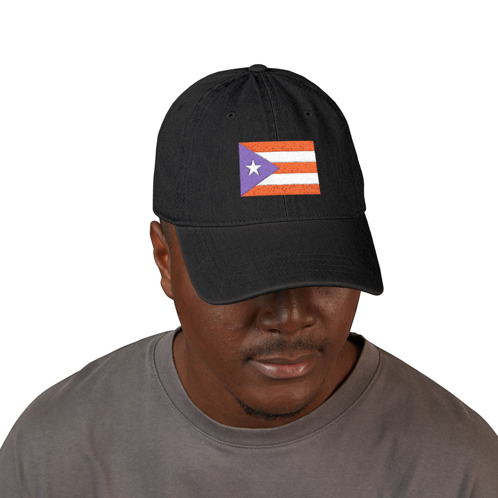 Puerto Rico Flag Themed Embroidery Denim Hat — Puerto Rico Baseball Cap