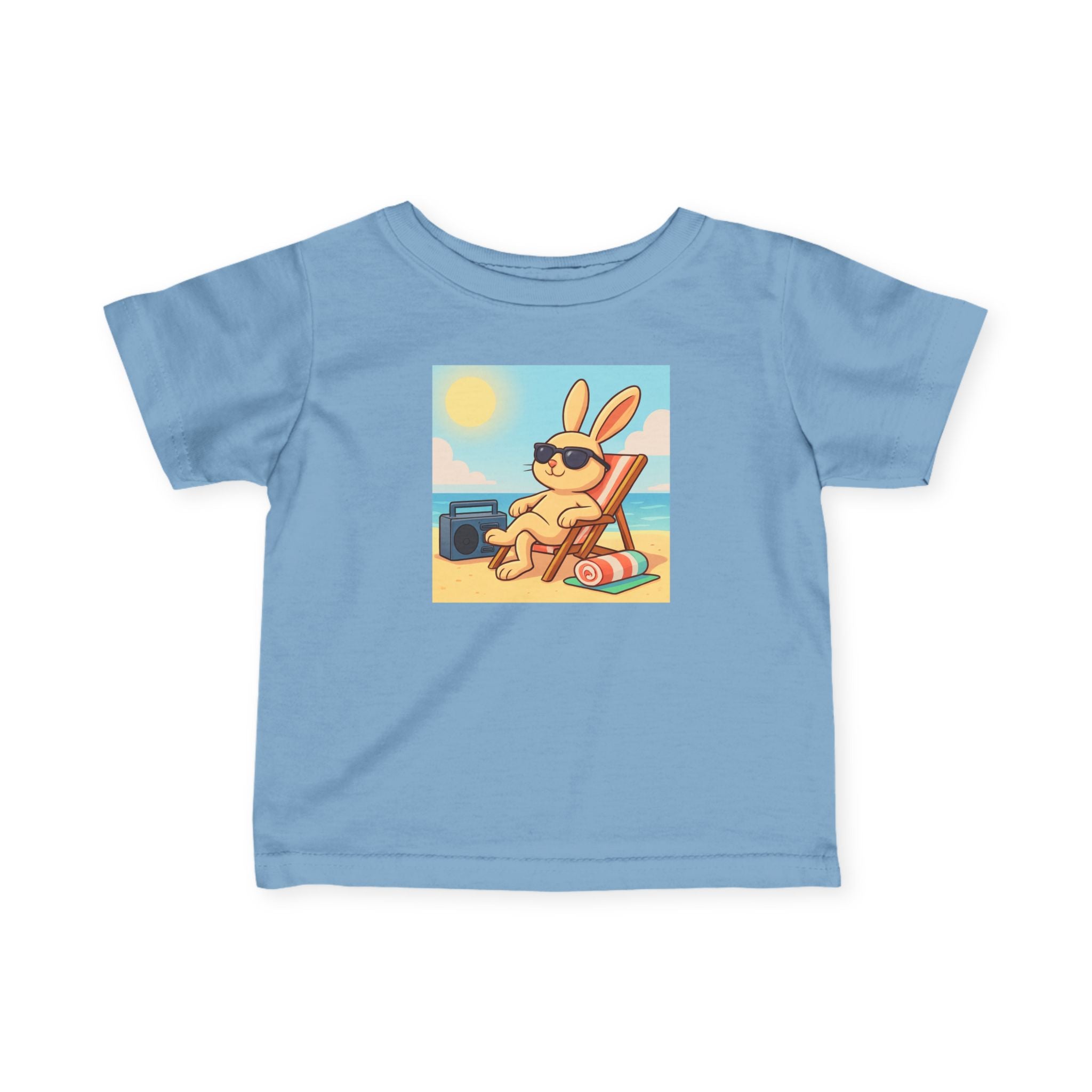 Rabbit Summer Themed - Beach Rabbit Sunbathing Jersey Tee