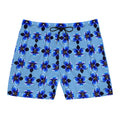 Blue Orchid Swim Shorts — Men's Mid-Length Beach Trunks 95% polyester, 5% spandex