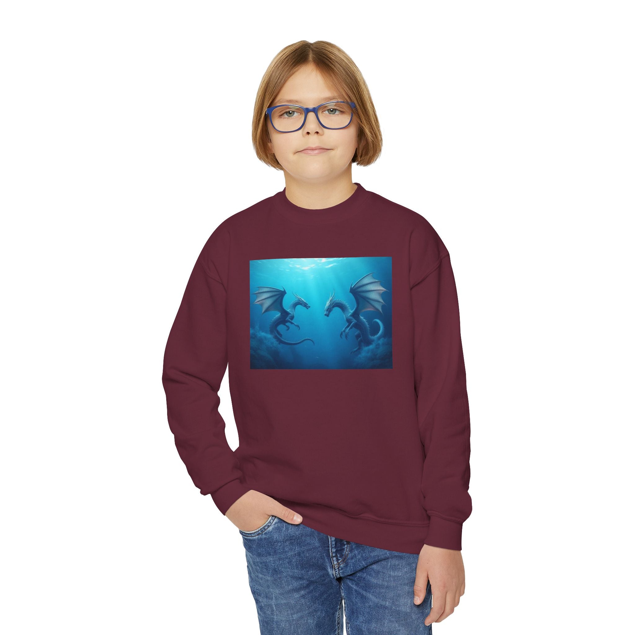Blue Sea Dragons Adventure Crewneck Sweatshirt