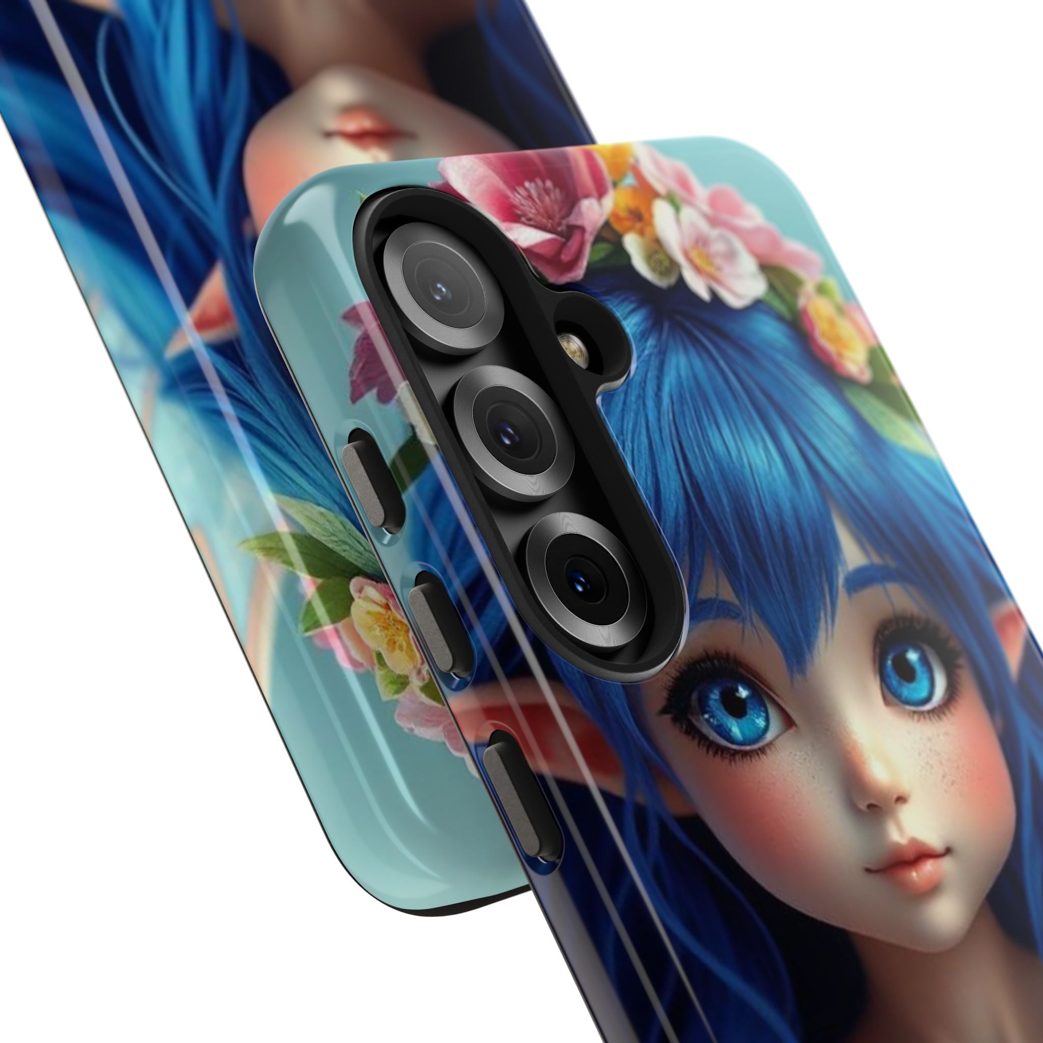 Phone Case — Elf Girl with Floral Style Tough Protective Case