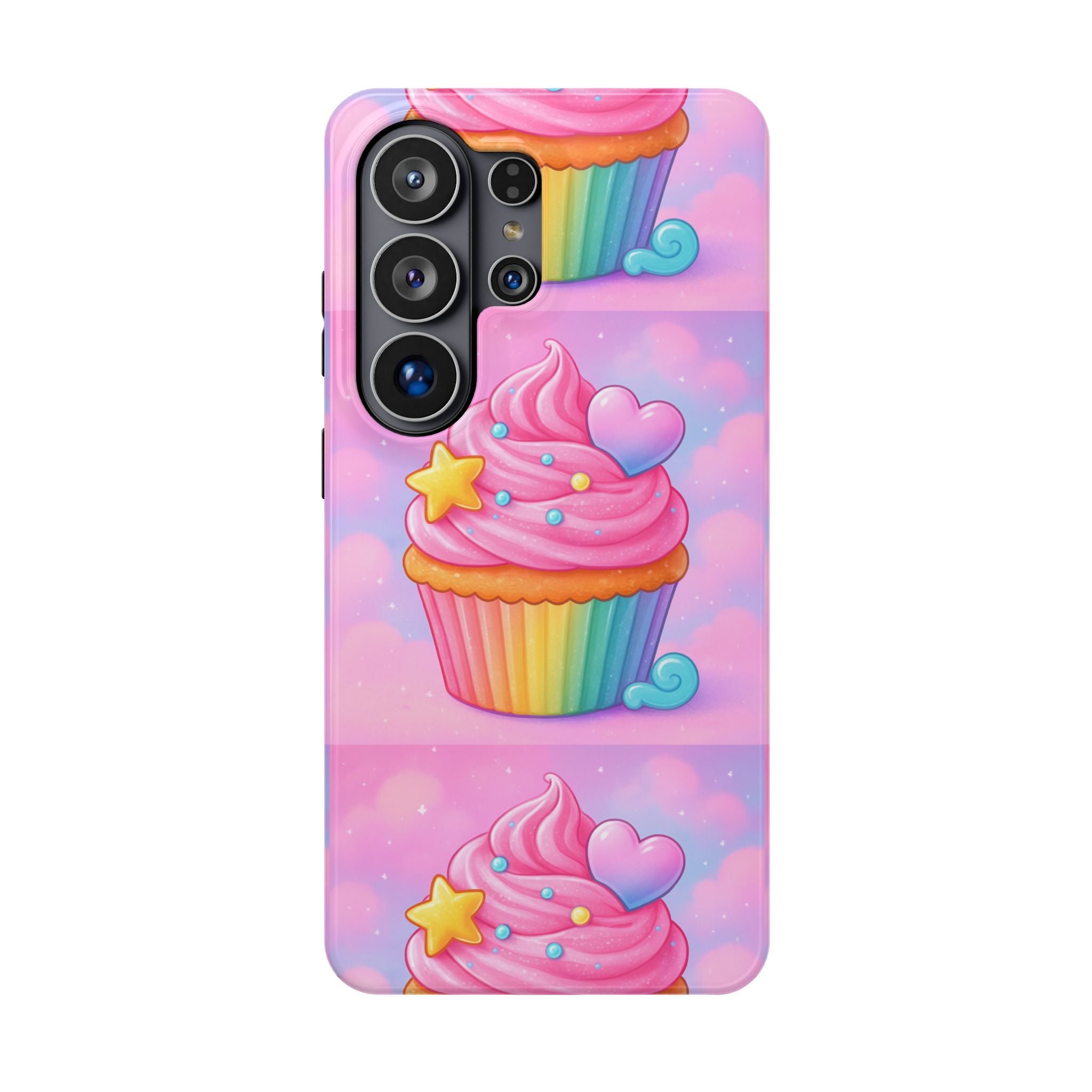 Cute Rainbow Cupcake Phone Case — Magnetic Impact-Resistant S-26