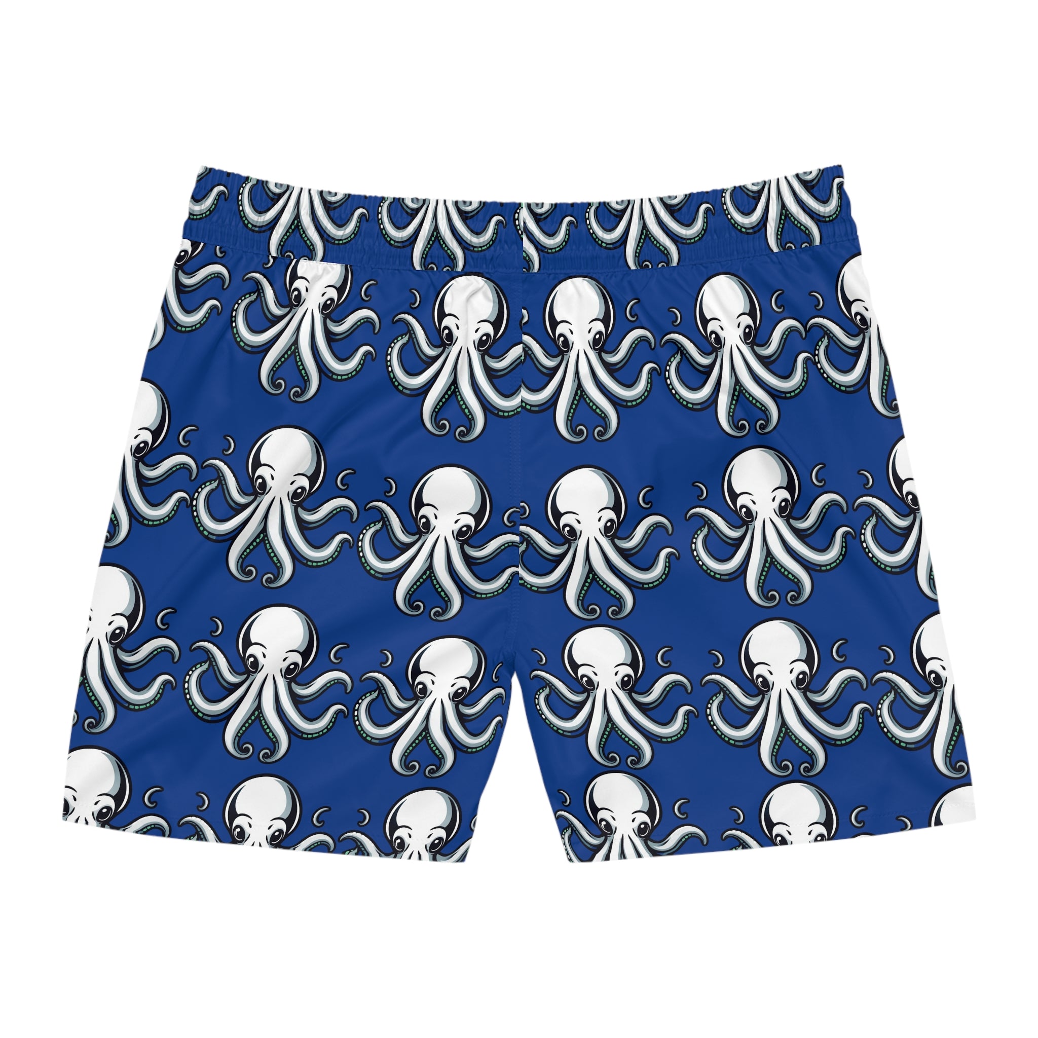 Octopus Print Men's Swim Shorts — Blue Octopus 95% polyester, 5% spandex