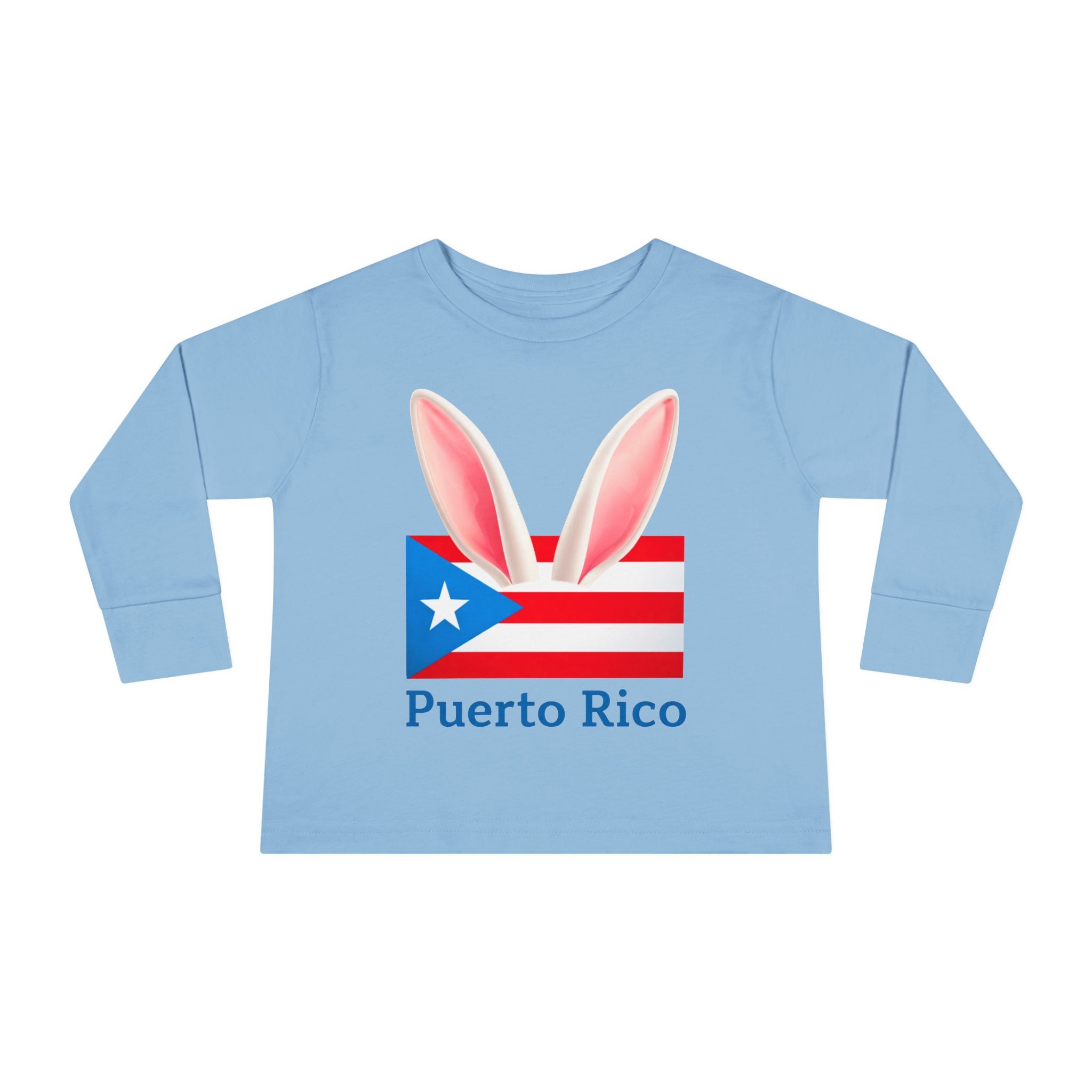 Puerto Rico Bunny Ears Toddler Long Sleeve Tee