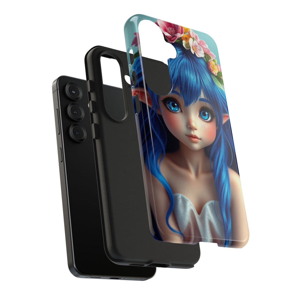 Phone Case — Elf Girl with Floral Style Tough Protective Case
