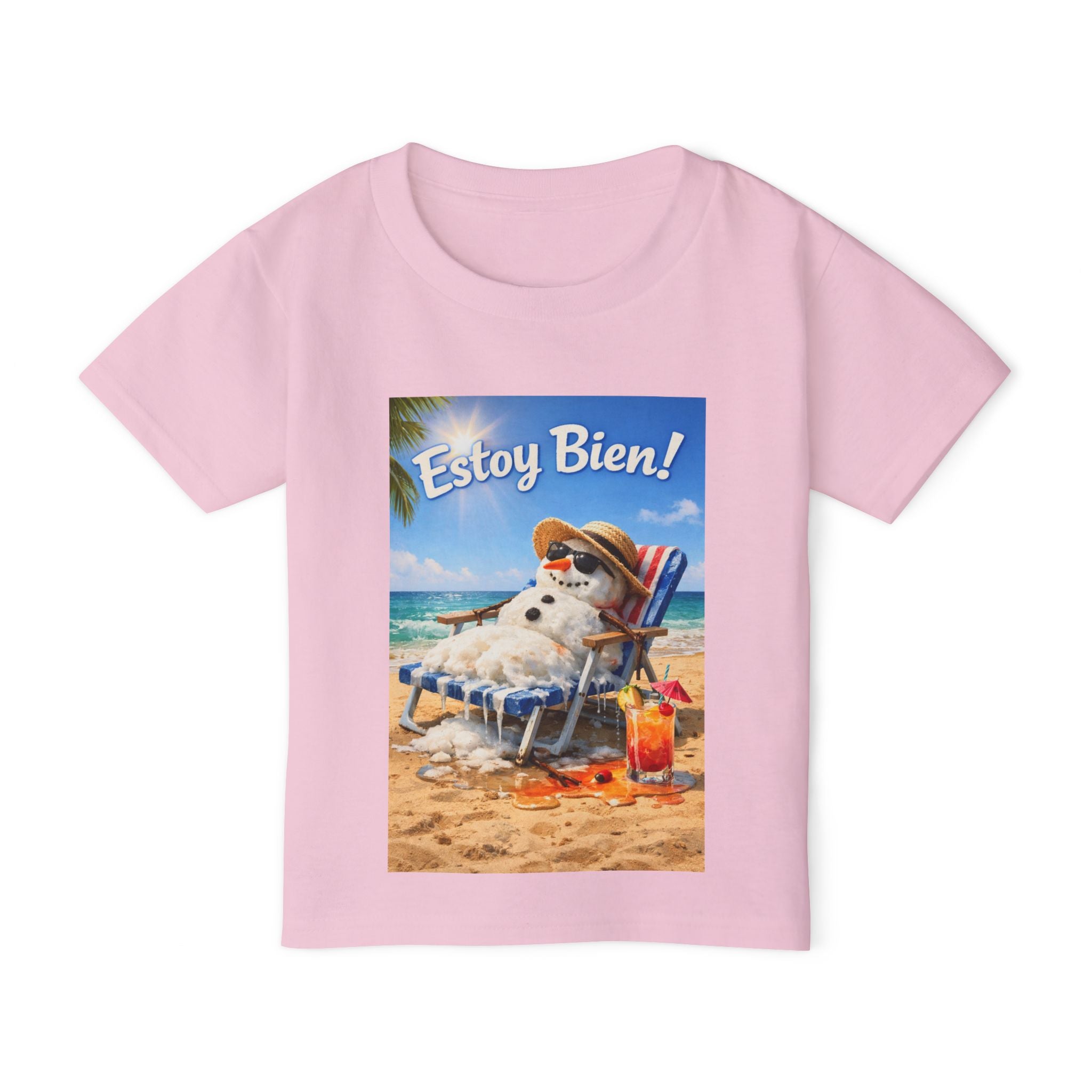 "I'm Fine" Melting Snowman Toddler T-Shirt — 'Estoy Bien" Spanish Tee