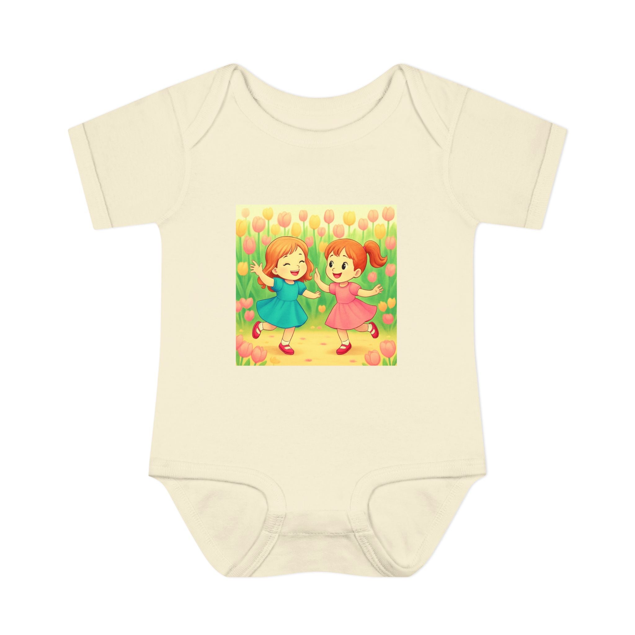 Baby Bodysuit — Spring Tulips Flowers