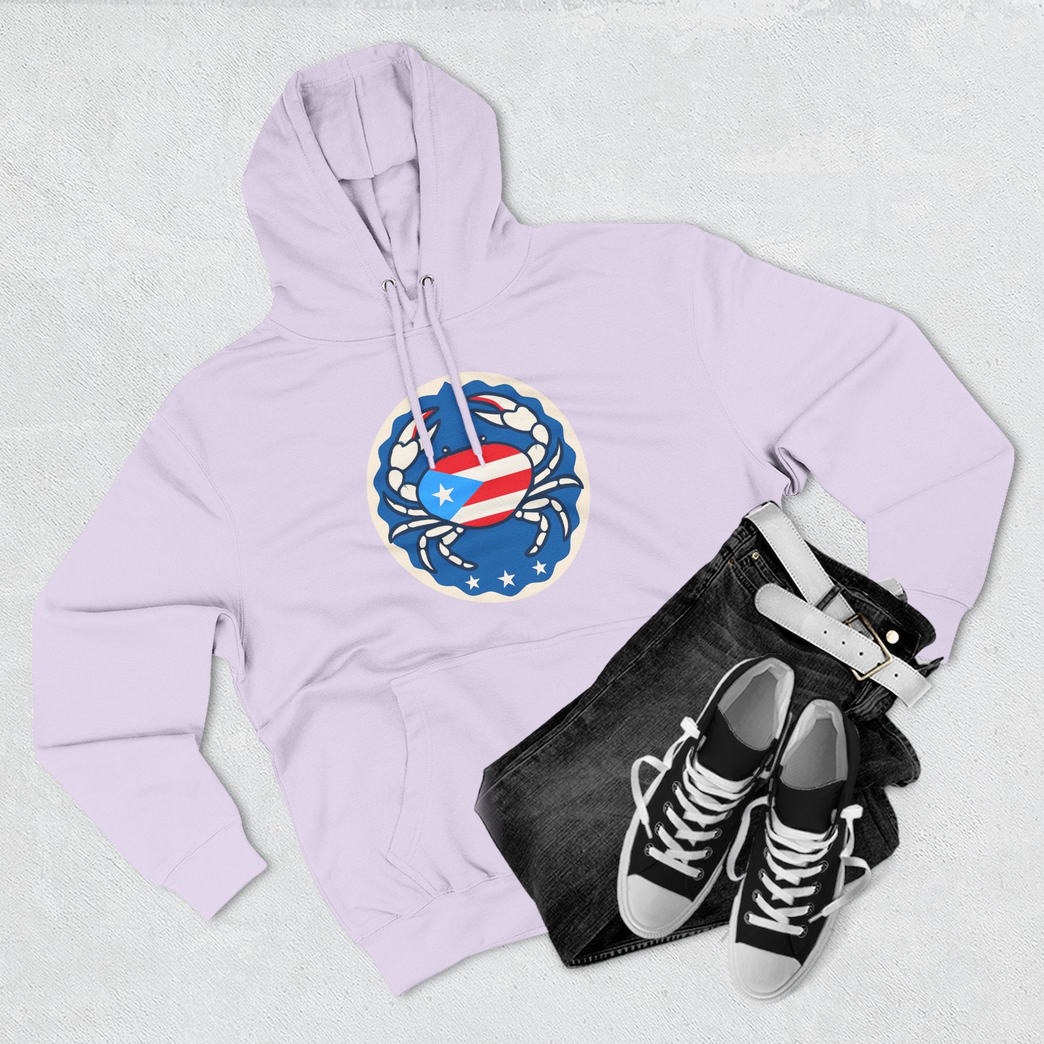 Puerto Rico Crab Hoodie / Cangrejo Sweatshirt, Island Sweatshirt