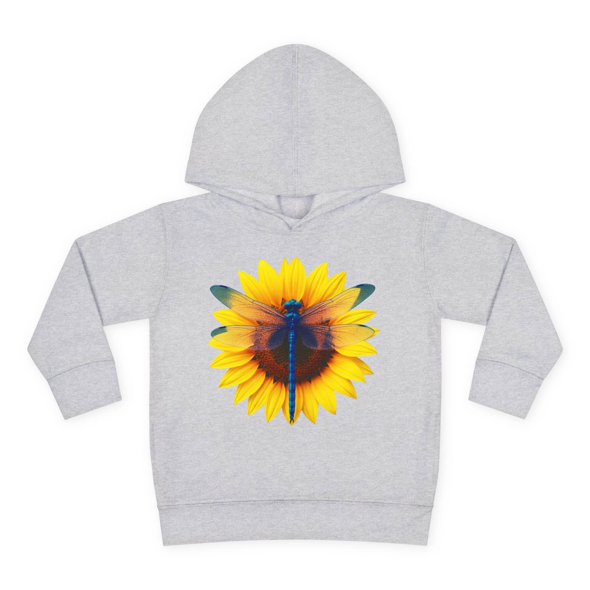 Toddler Hoodie — Sunflower Dragonfly Graphic Pullover