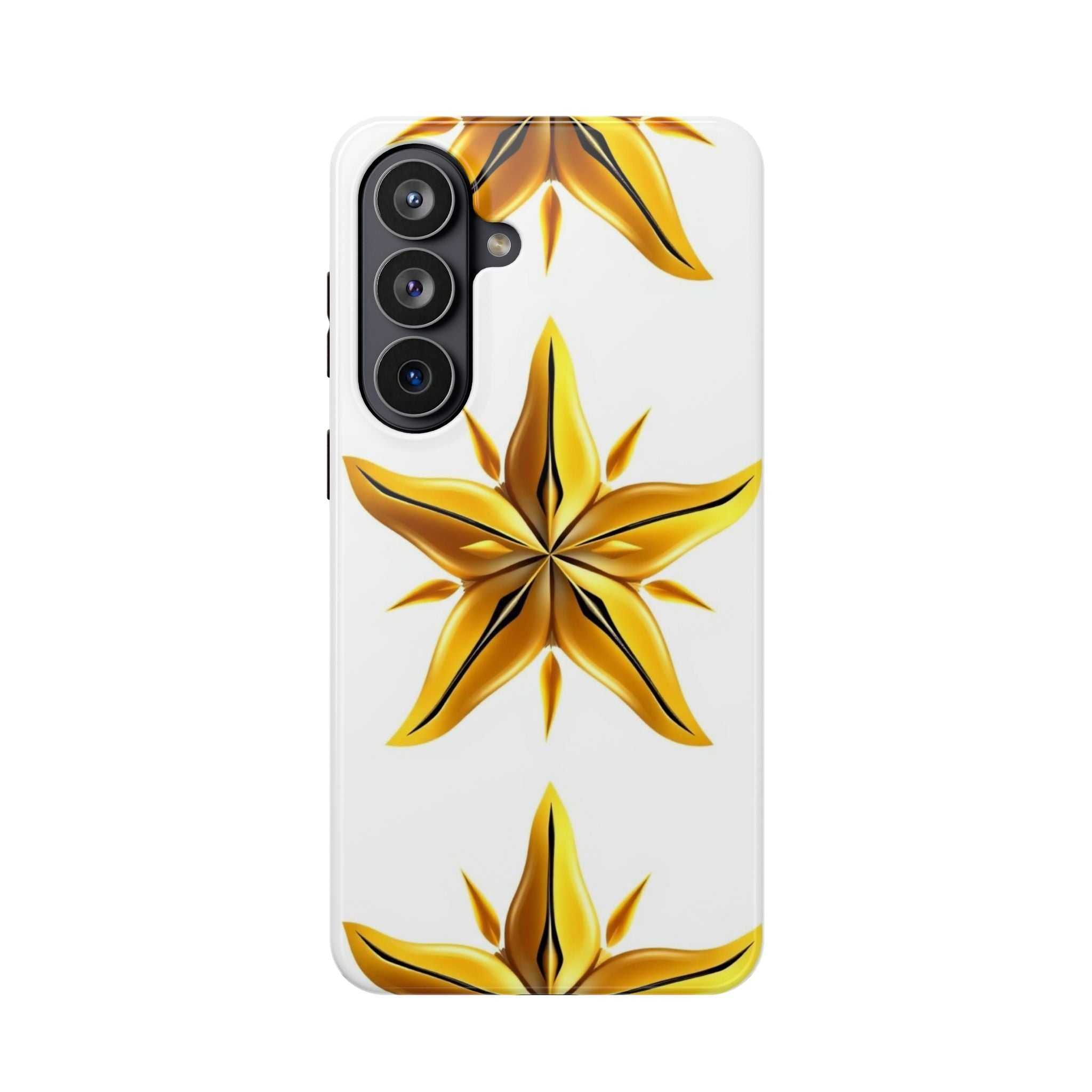 Magnetic Impact‑Resistant Phone Case — Gold Sea Star Design S-26