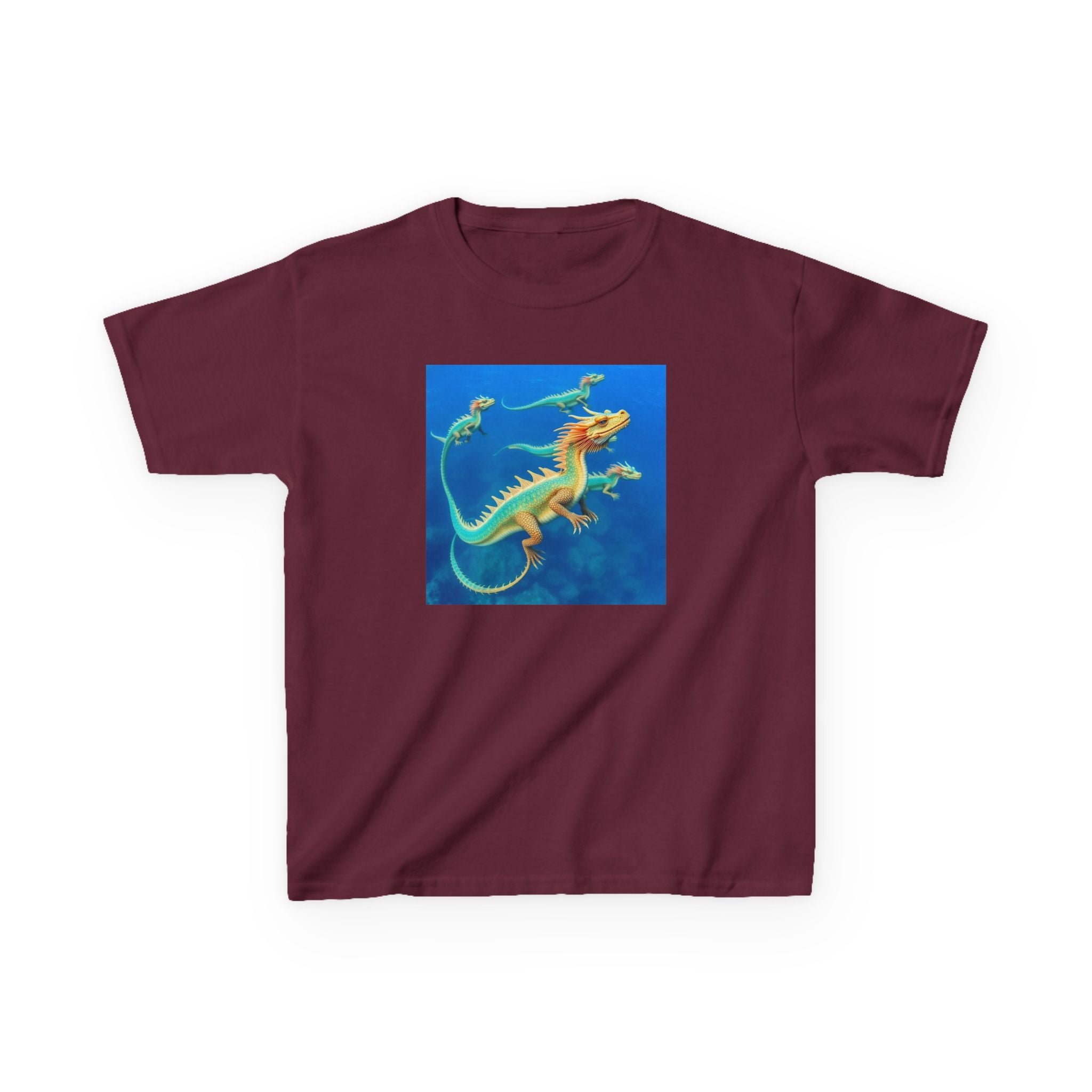 Blue Sea Dragons T‑Shirt — Colorful Ocean Graphic Tee