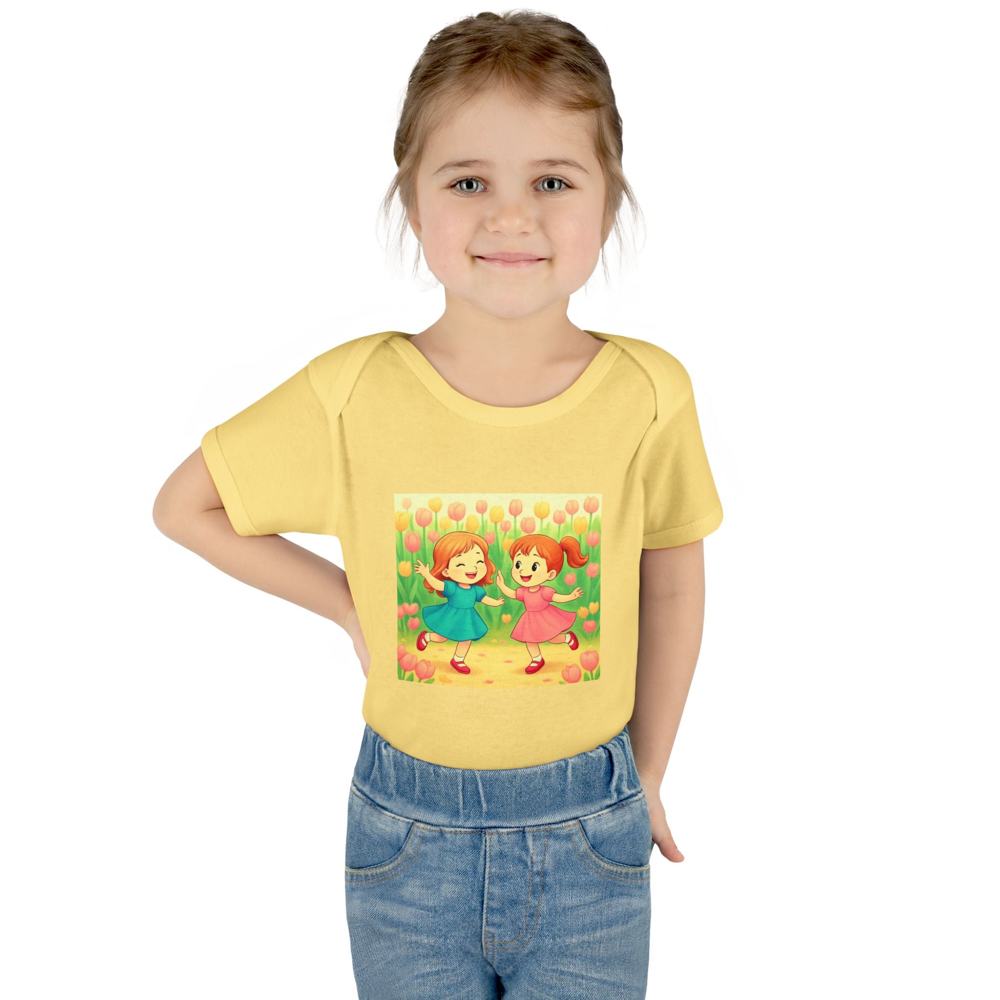 Baby Bodysuit — Spring Tulips Flowers