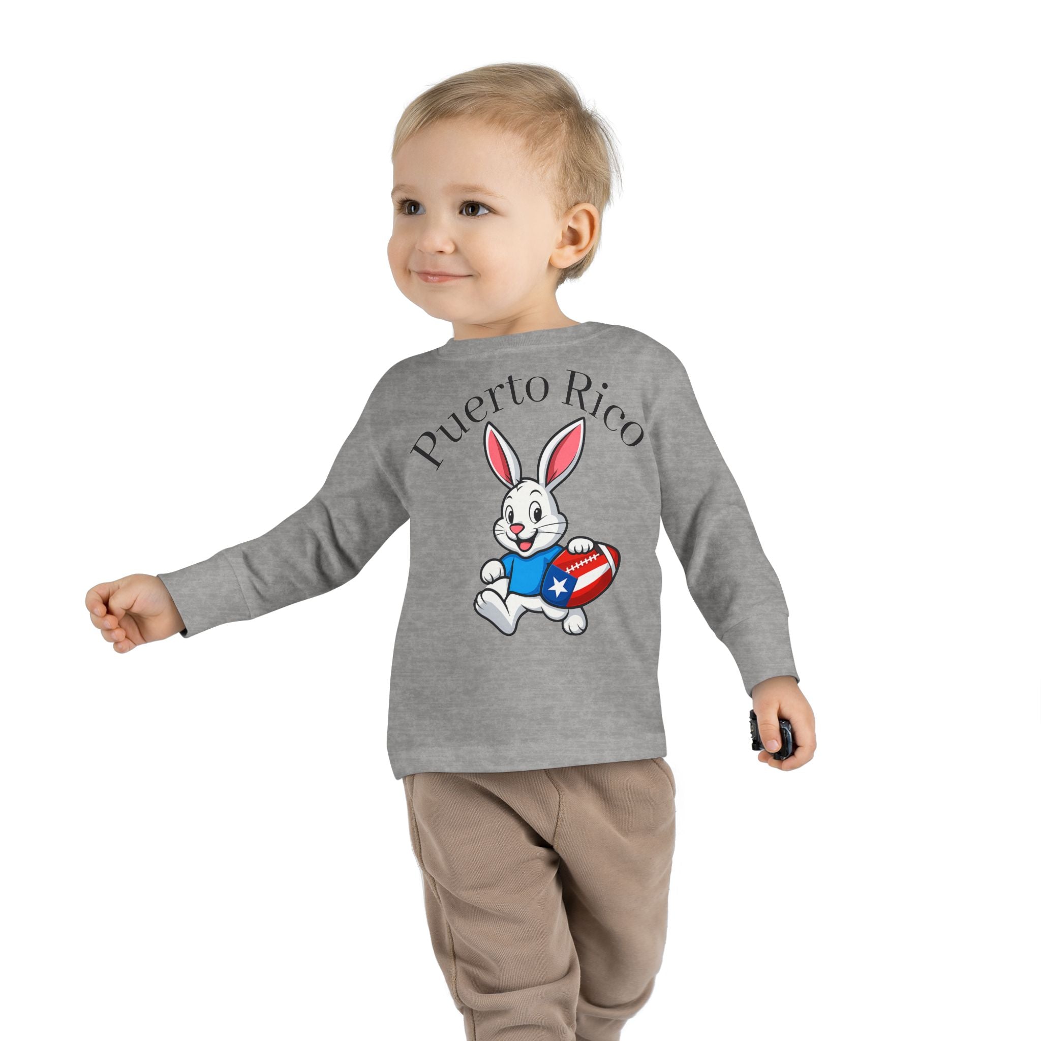 Benito Bowl Cartoon Toddler Long Sleeve Tee | USA Stars Stripes