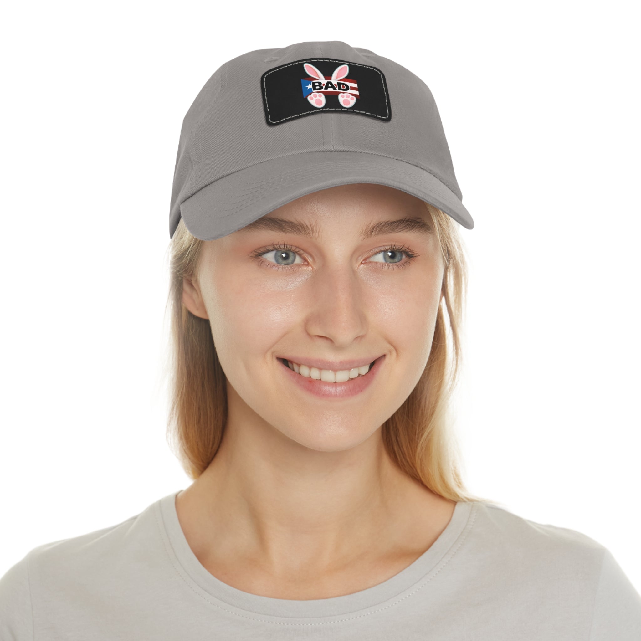 Dad Hat — "Puerto Rico Bunny" Leather Patch Baseball Cap
