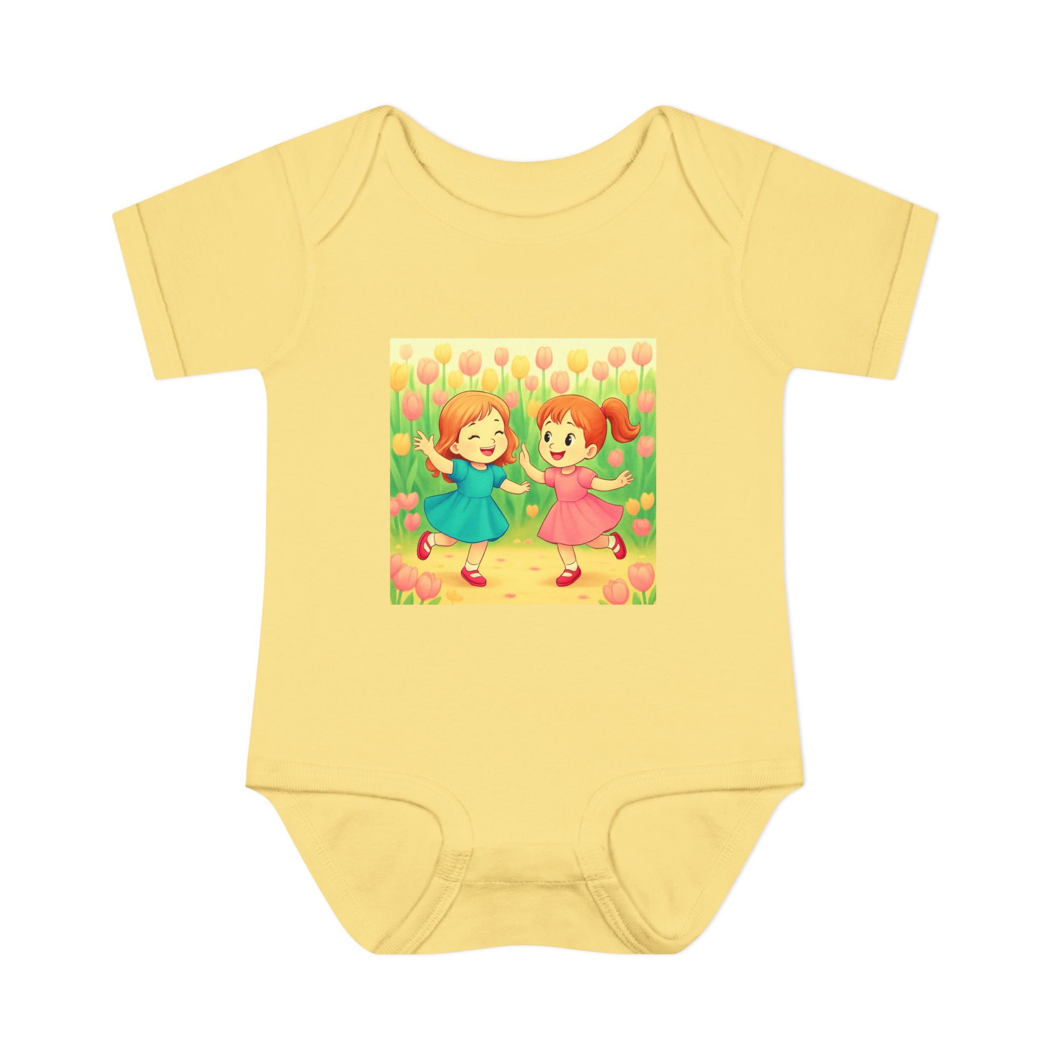 Baby Bodysuit — Spring Tulips Flowers
