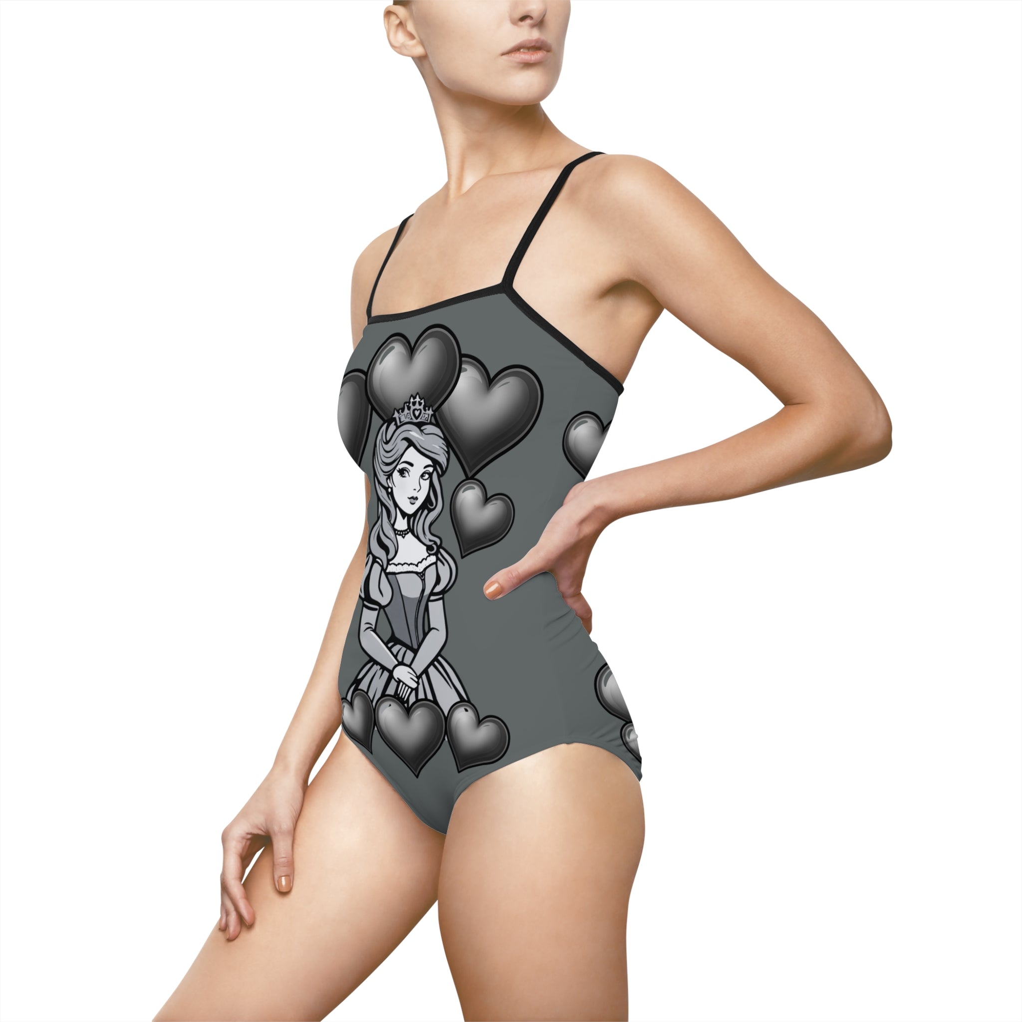 Princess Heart Graphic One-Piece Swimsuit (ADULT SIZE)