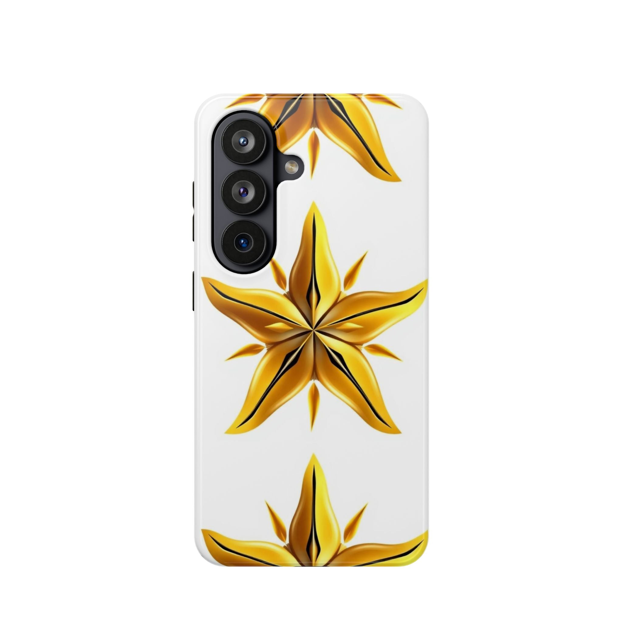 Magnetic Impact‑Resistant Phone Case — Gold Sea Star Design S-26