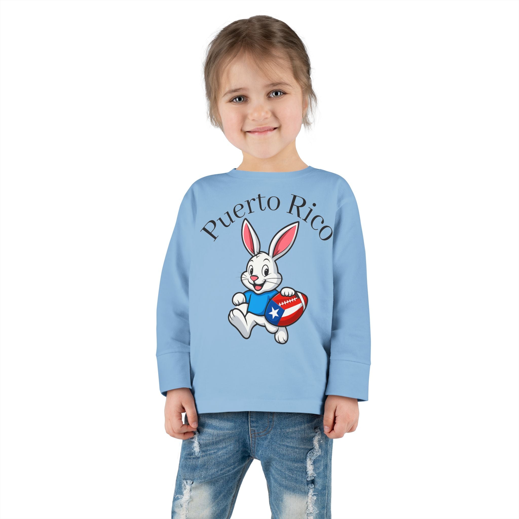 Benito Bowl Cartoon Toddler Long Sleeve Tee | USA Stars Stripes