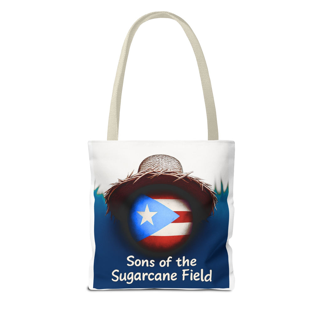 Sons of the Sugarcane Field Tote Bag — Puerto Rican Pride Straw Hat Design