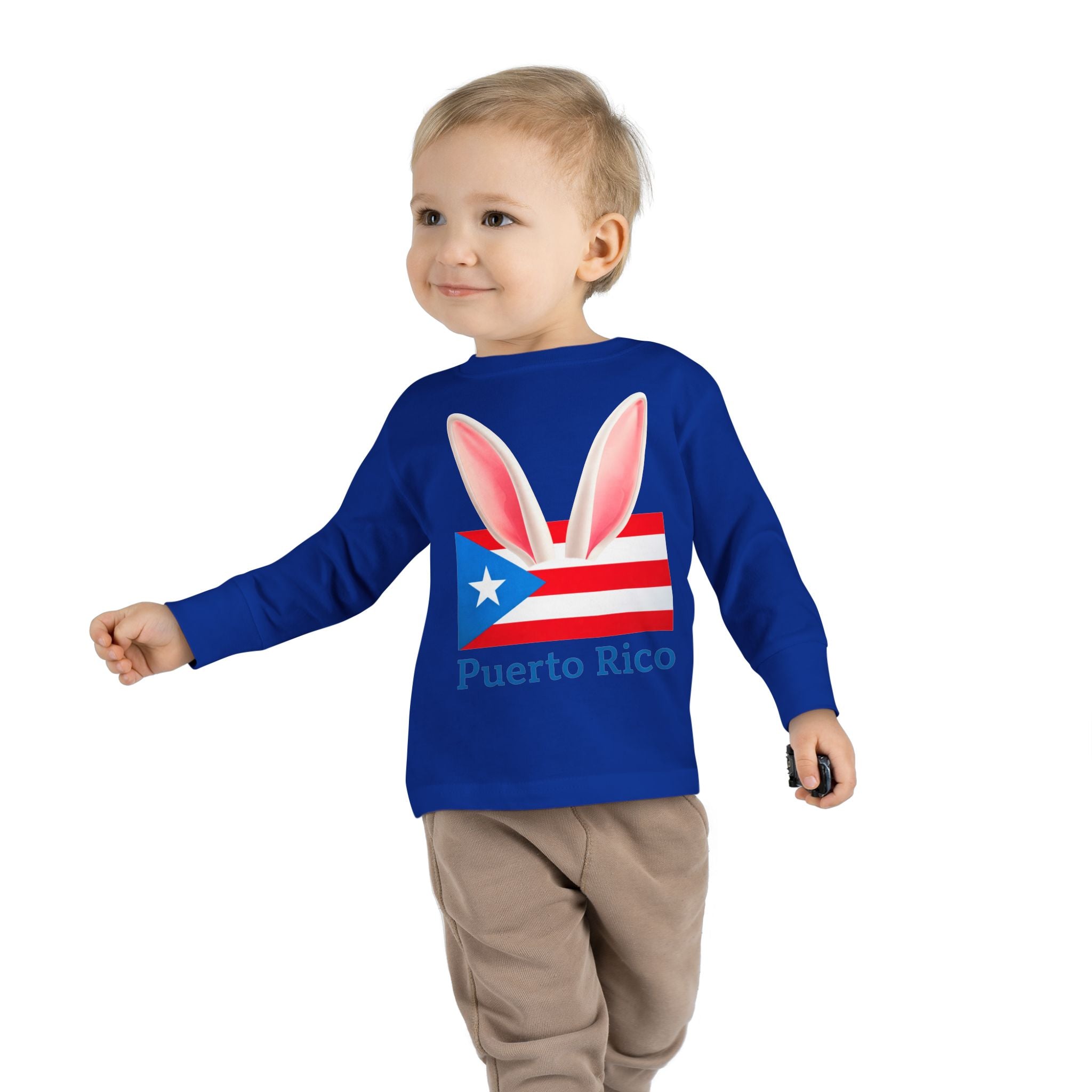 Puerto Rico Bunny Ears Toddler Long Sleeve Tee