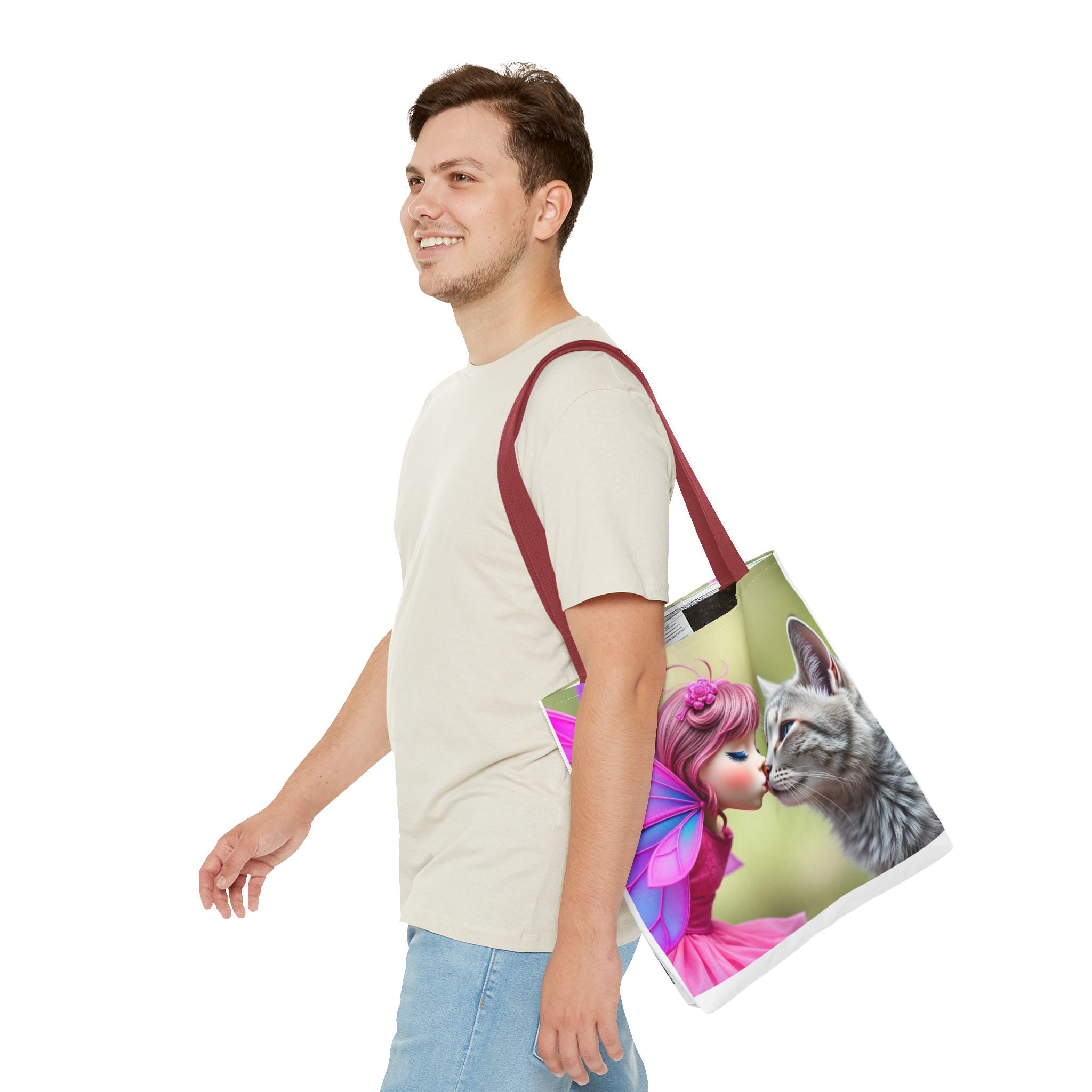 Magical Fairy Cat Tote Bag — Fairy Cat Art Tote