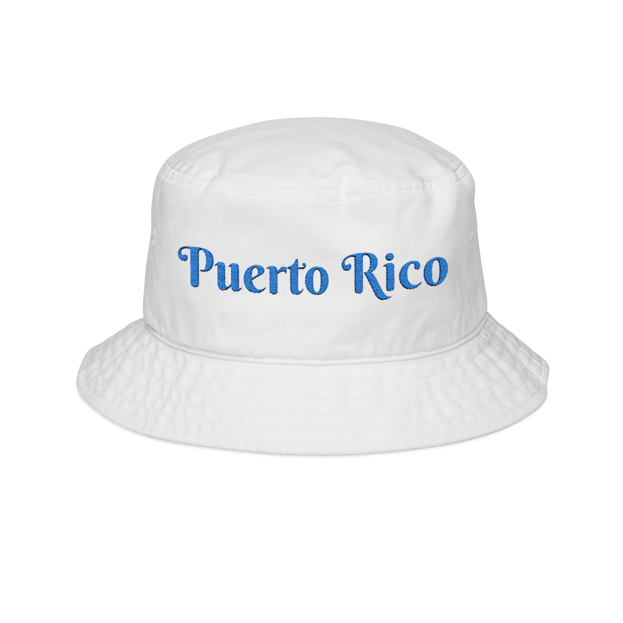 Embroidered Puerto Rico Bucket Hat — Coastal Summer Sun Hat