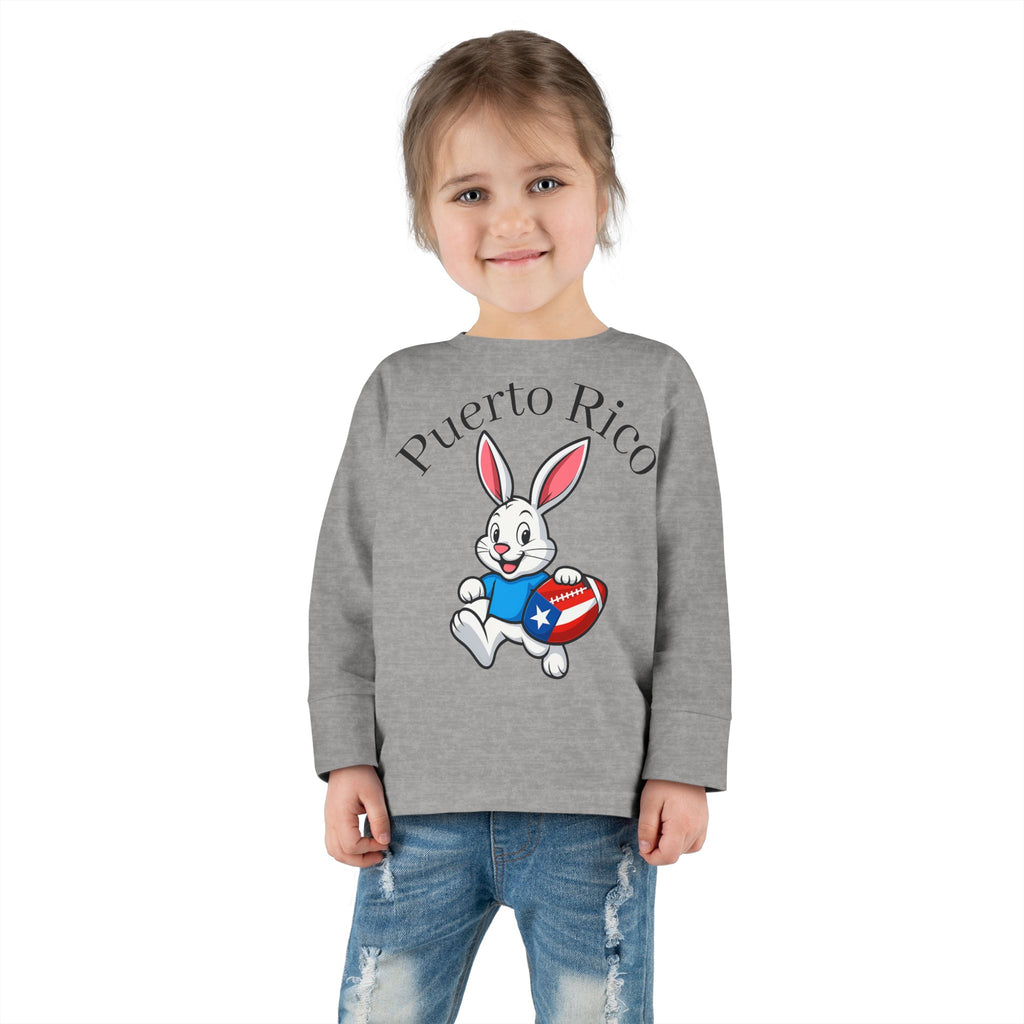 Benito Bowl Cartoon Toddler Long Sleeve Tee | USA Stars Stripes