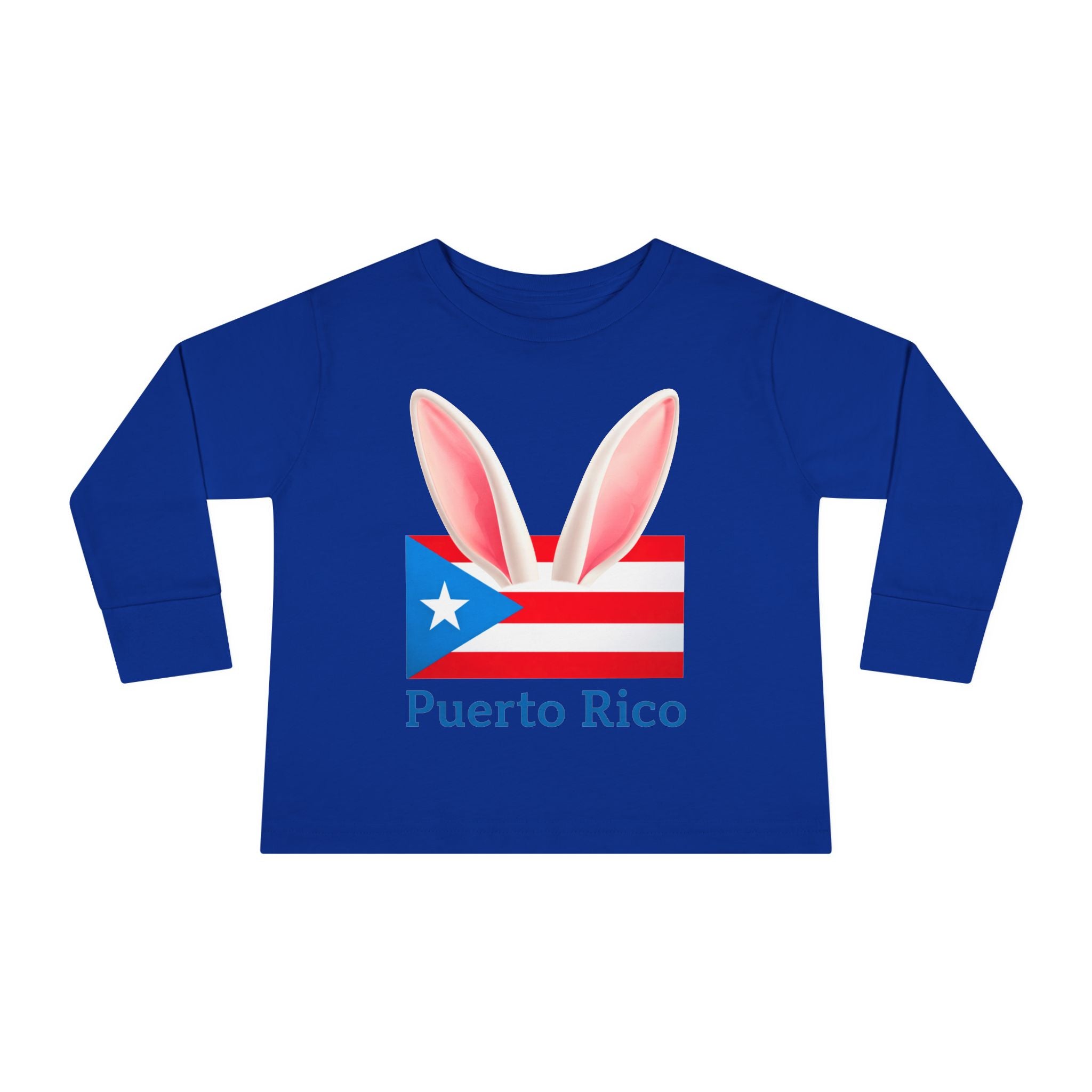 Puerto Rico Bunny Ears Toddler Long Sleeve Tee