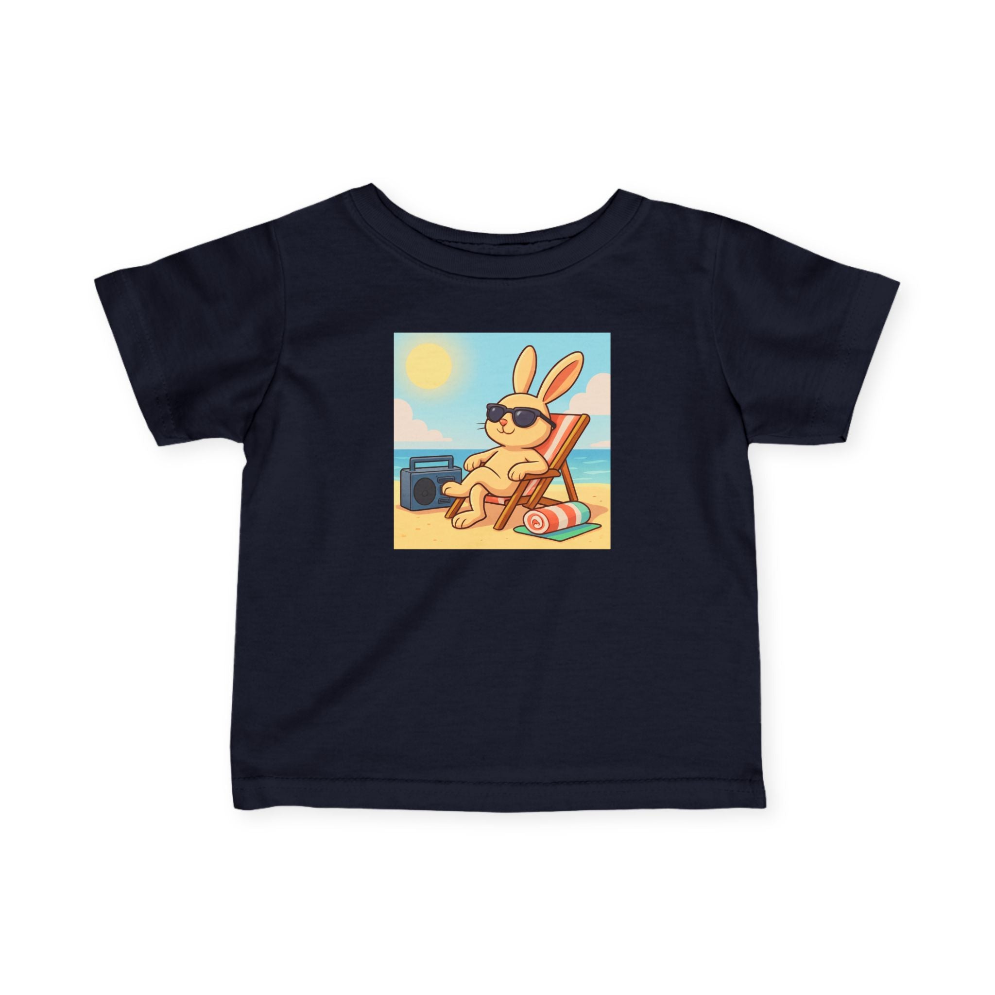 Rabbit Summer Themed - Beach Rabbit Sunbathing Jersey Tee