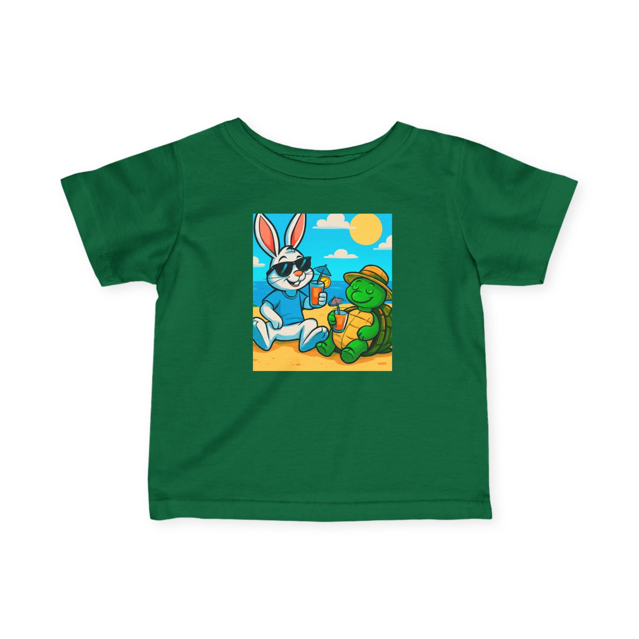 Infant Tee — Beach Bunny & Turtle Friends Graphic
