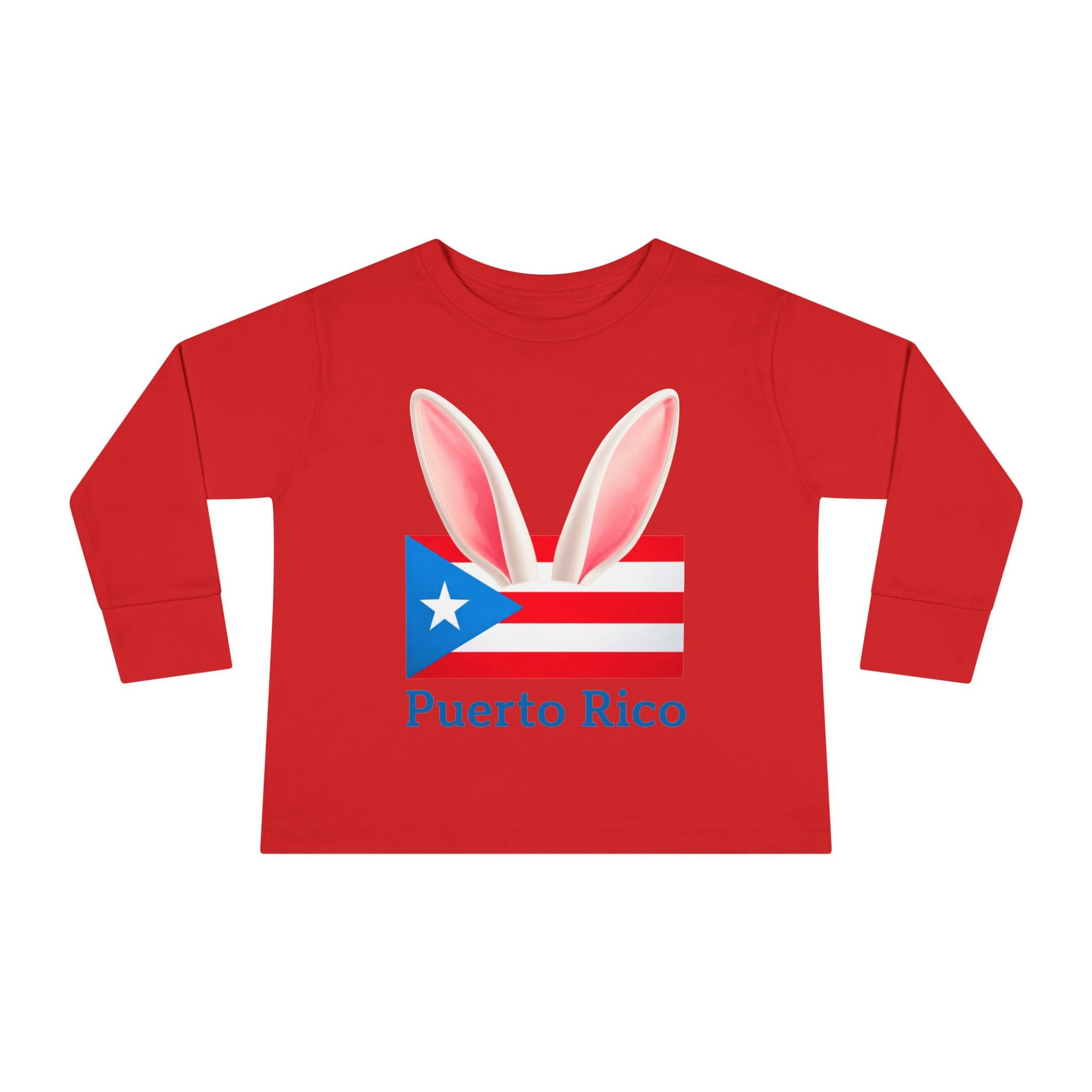 Puerto Rico Bunny Ears Toddler Long Sleeve Tee