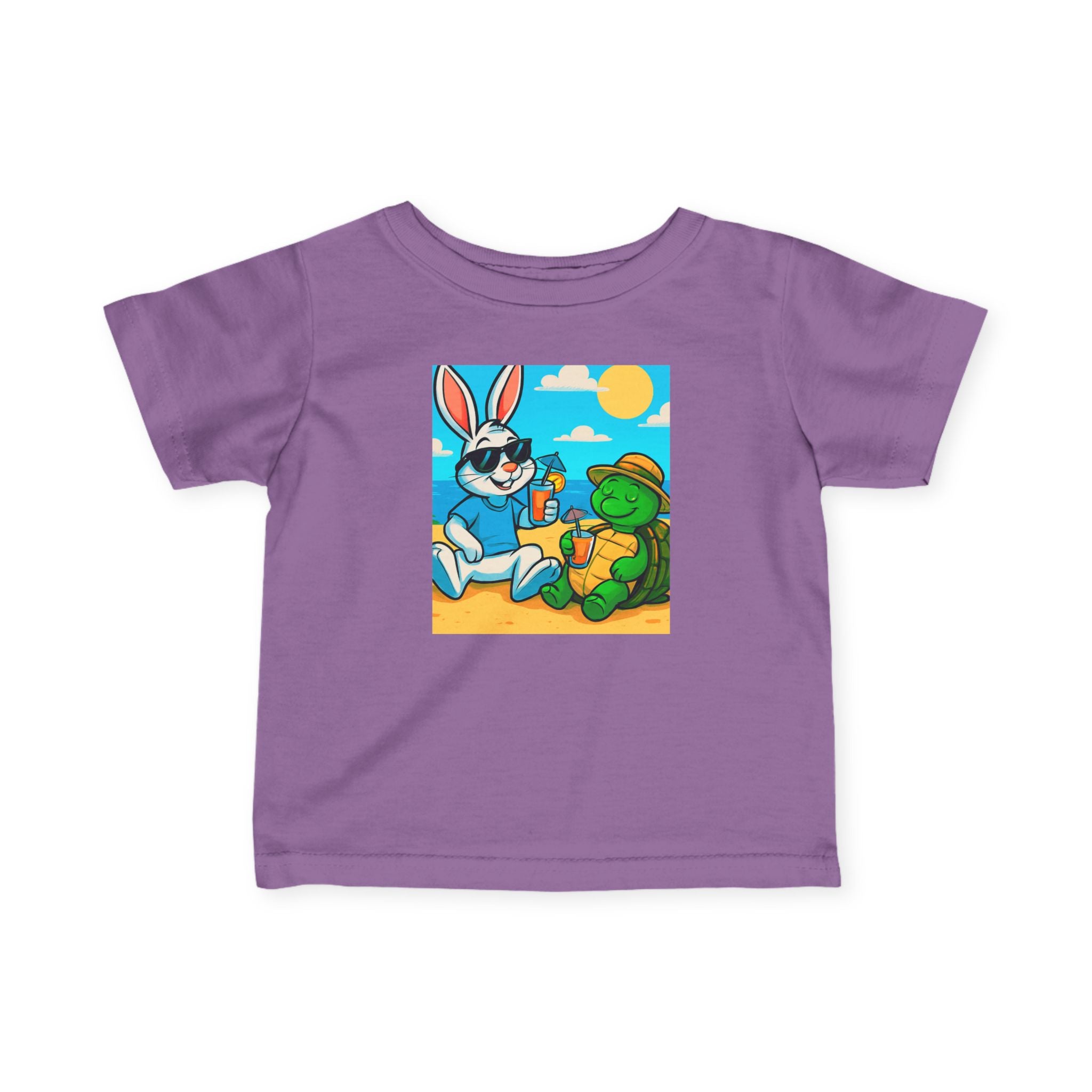 Infant Tee — Beach Bunny & Turtle Friends Graphic