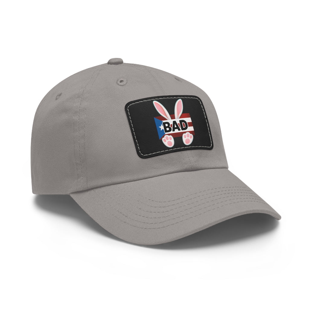 Dad Hat — "Puerto Rico Bunny" Leather Patch Baseball Cap