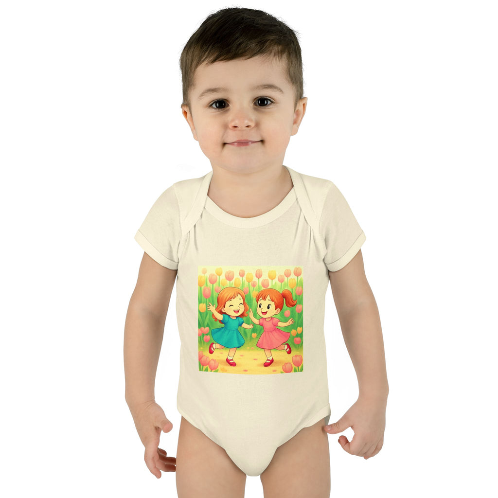Baby Bodysuit — Spring Tulips Flowers