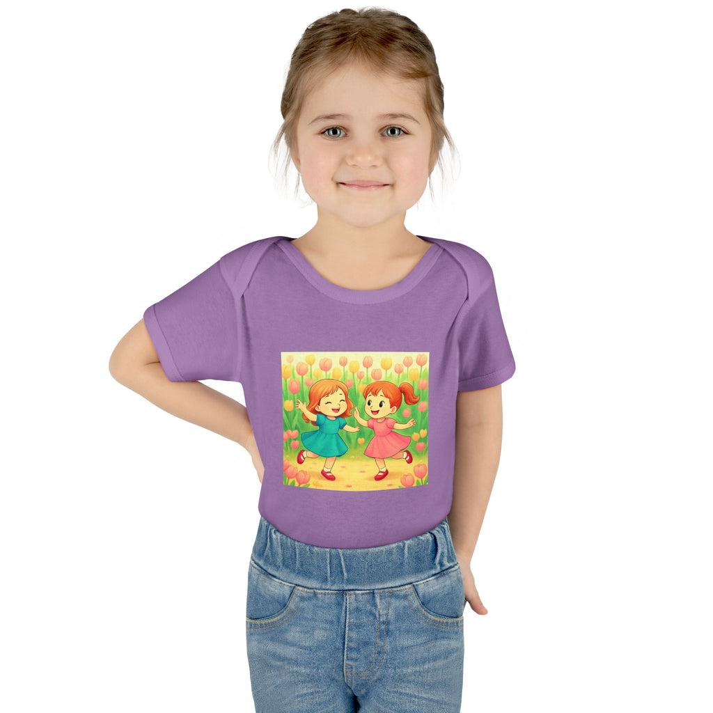 Baby Bodysuit — Spring Tulips Flowers