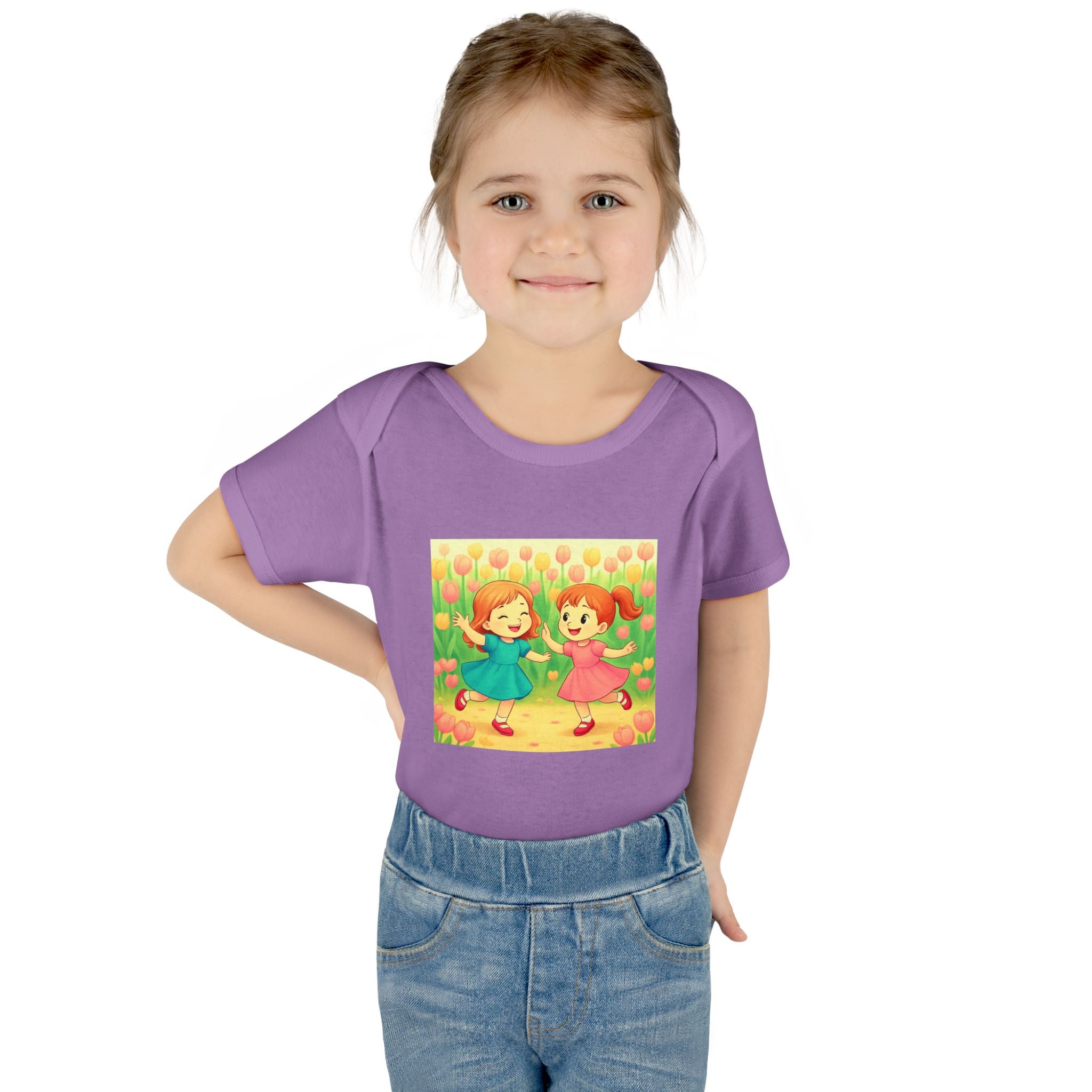 Baby Bodysuit — Spring Tulips Flowers