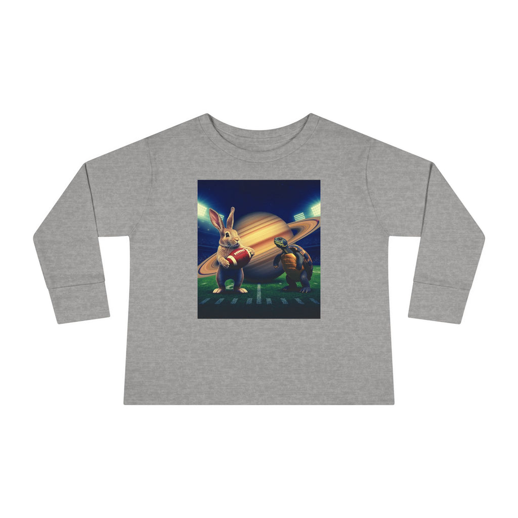 Toddler Long Sleeve Tee — Saturno Football Bunny Space Print