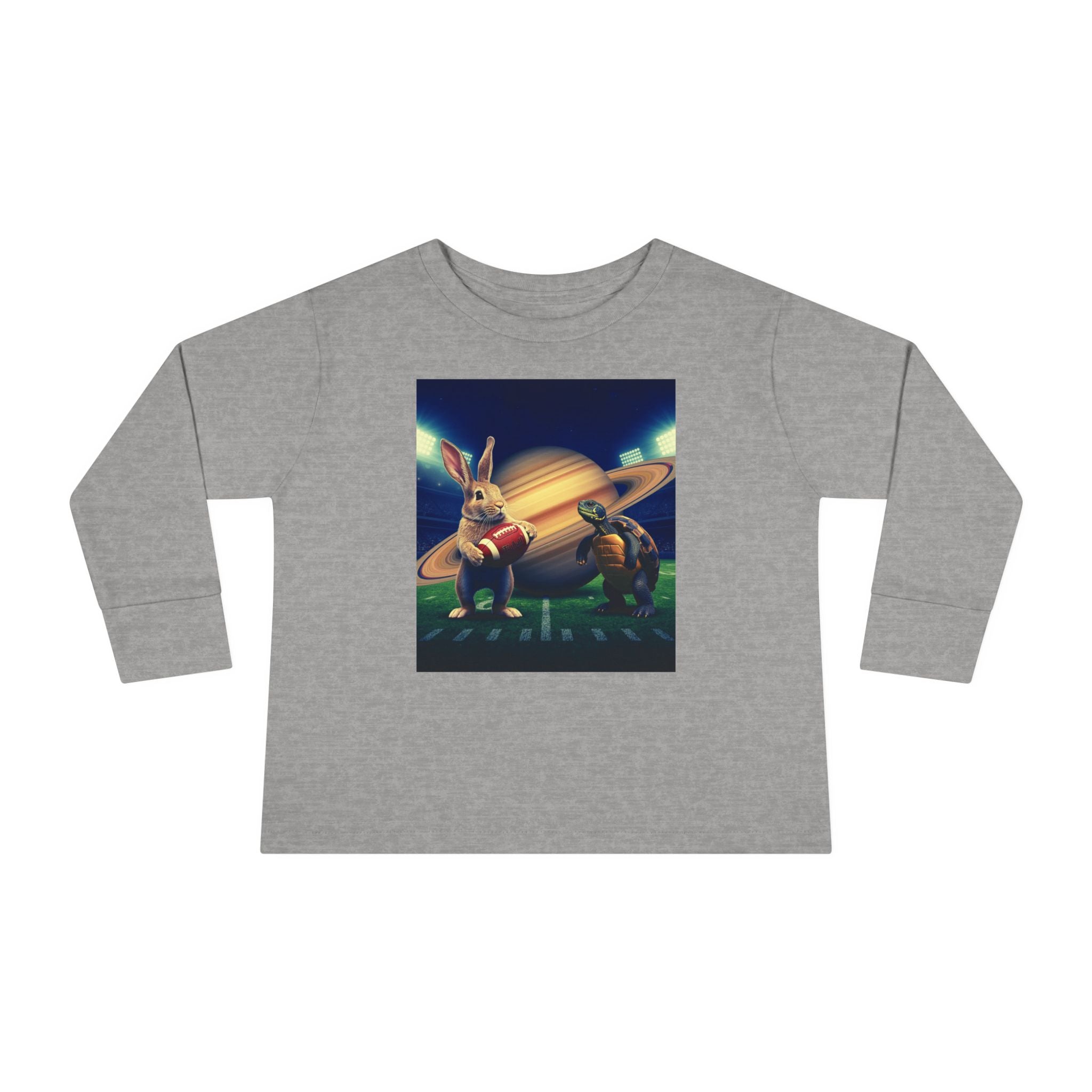 Toddler Long Sleeve Tee — Saturno Football Bunny Space Print