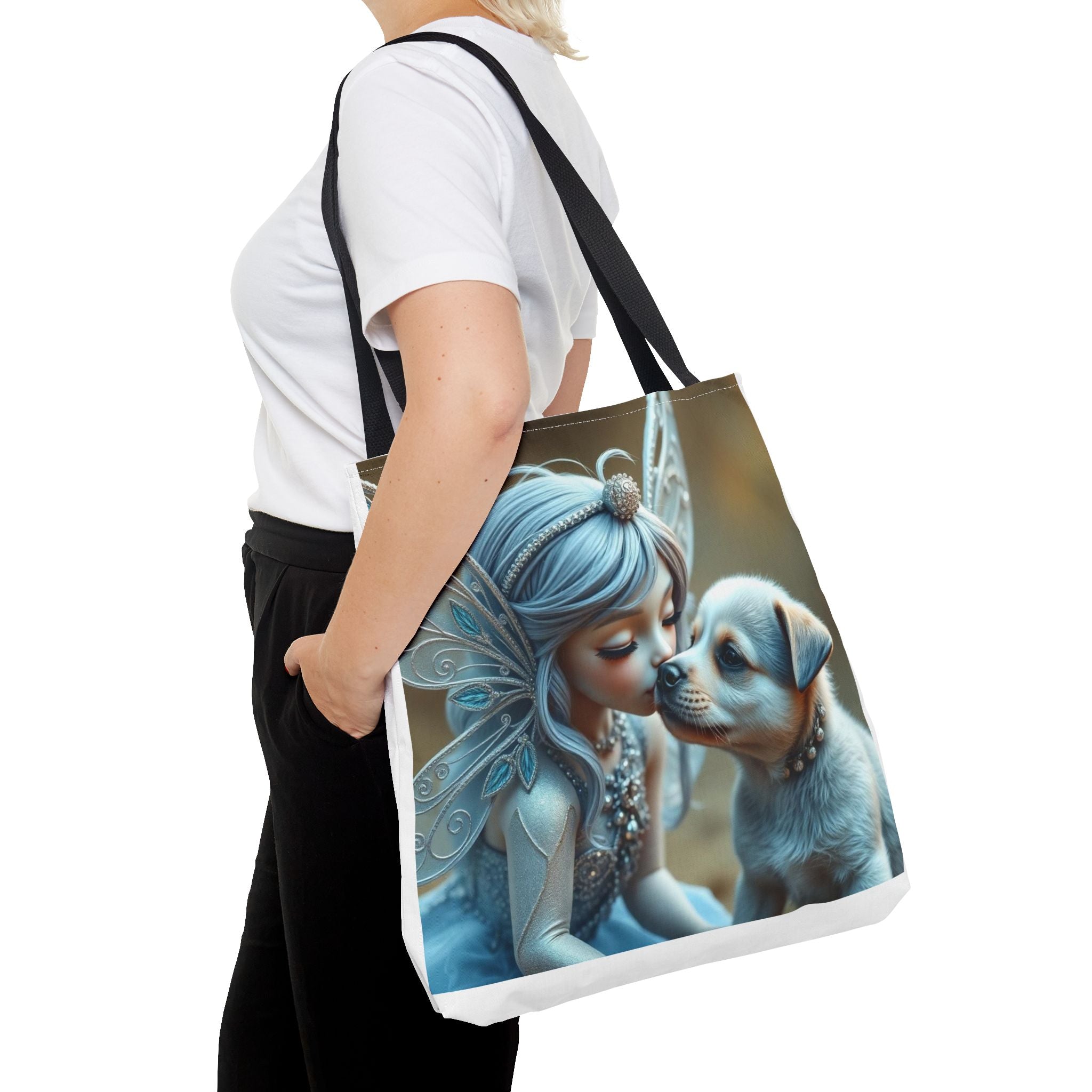 Magical Fairy Puppy Tote Bag – Fairy Portrait All-Over Print
