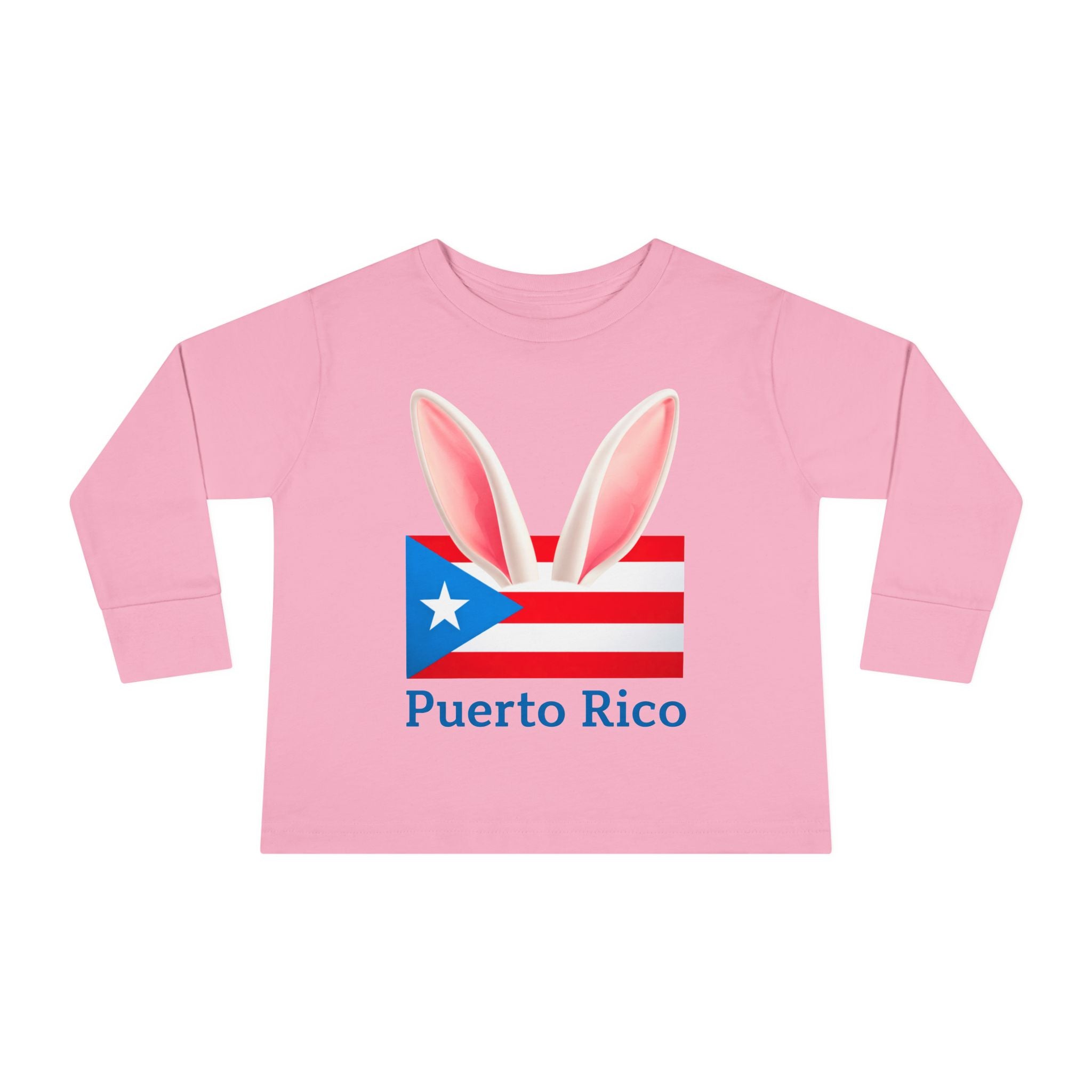Puerto Rico Bunny Ears Toddler Long Sleeve Tee