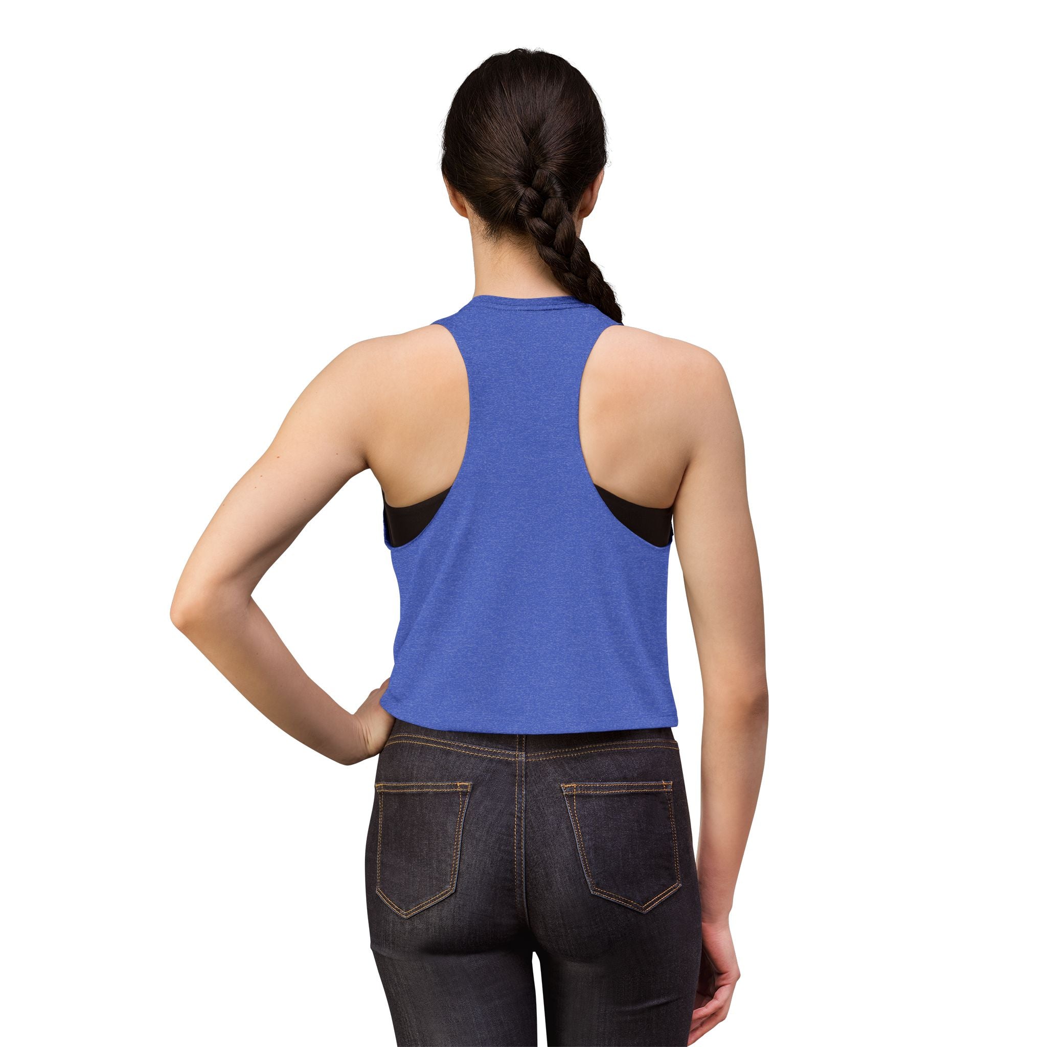 Dancer Silhouette Crop Top – Gold Hearts Ballet Tank for Women