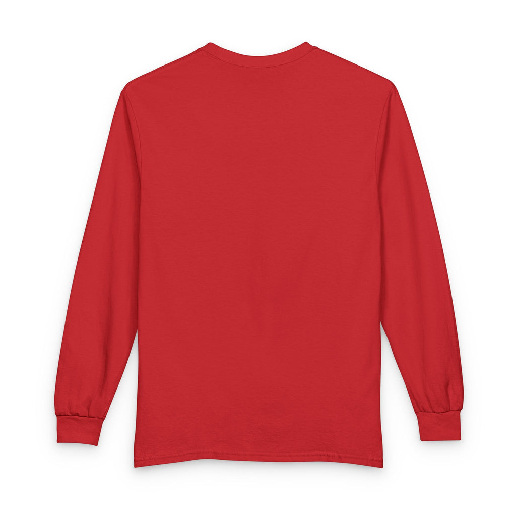 Red, White and "Azure" Blue Hibiscus Long Sleeve T-Shirt | Puerto Rico Love