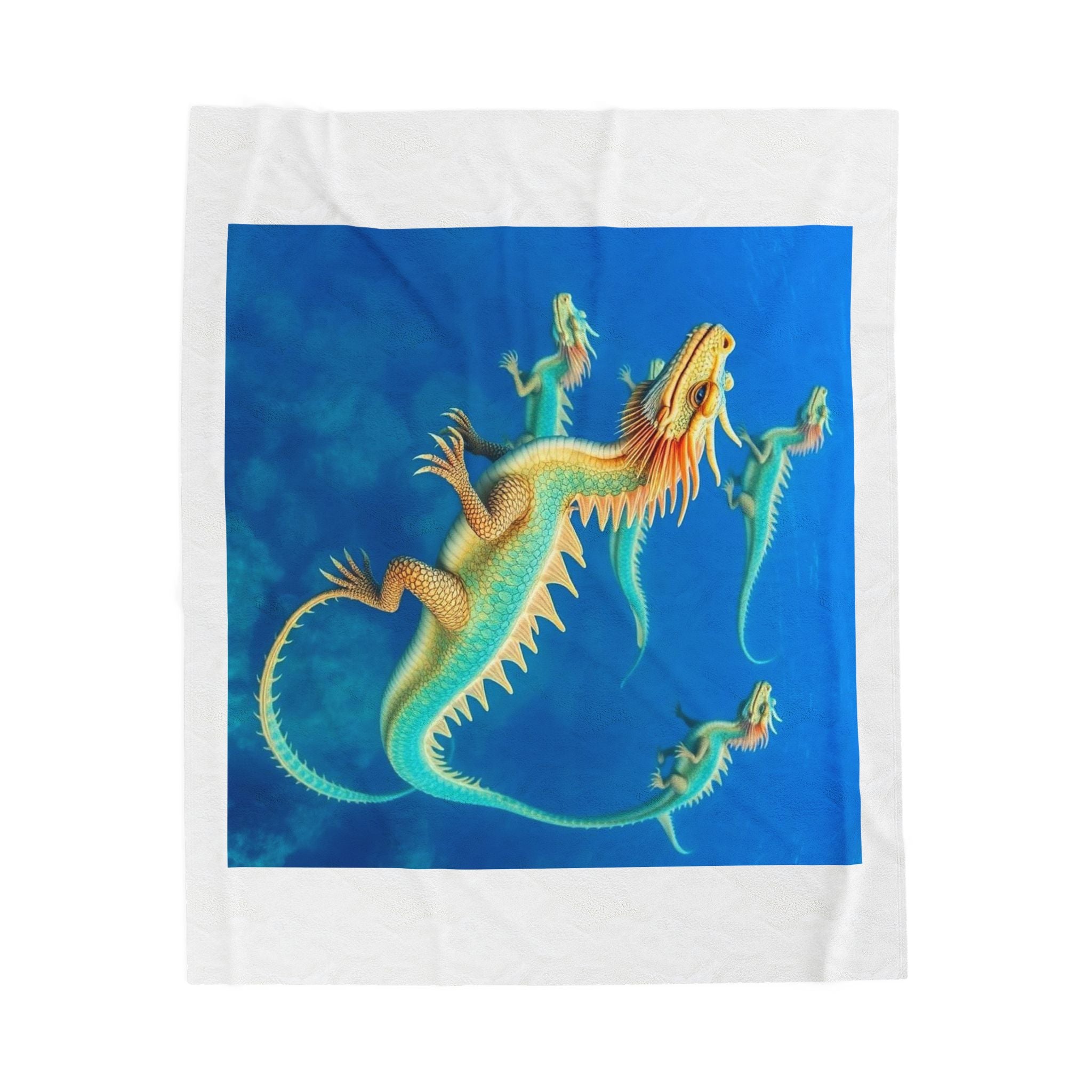 Blue Sea Velveteen Plush Blanket — Blue Sea Adventures Throw