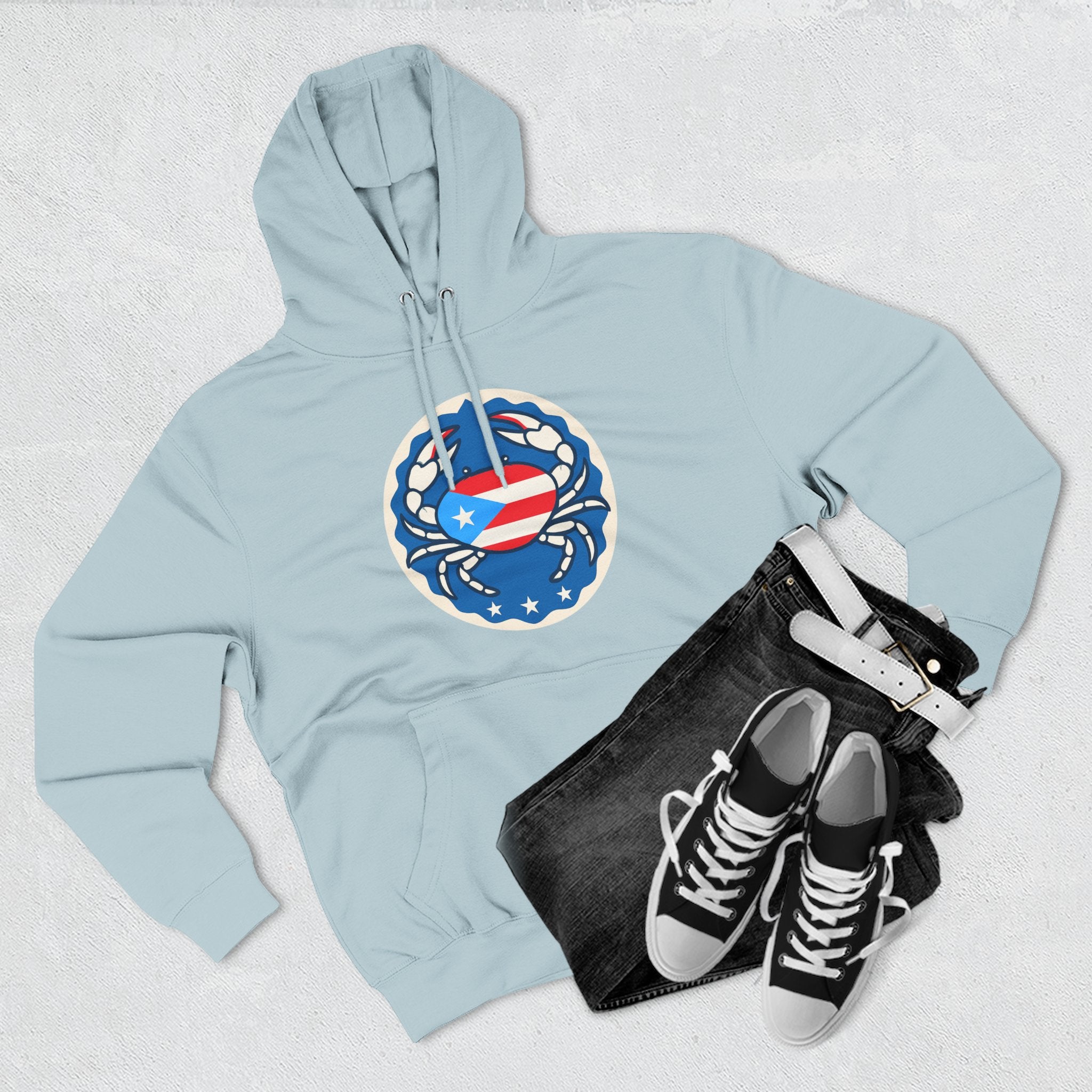 Puerto Rico Crab Hoodie / Cangrejo Sweatshirt, Island Sweatshirt
