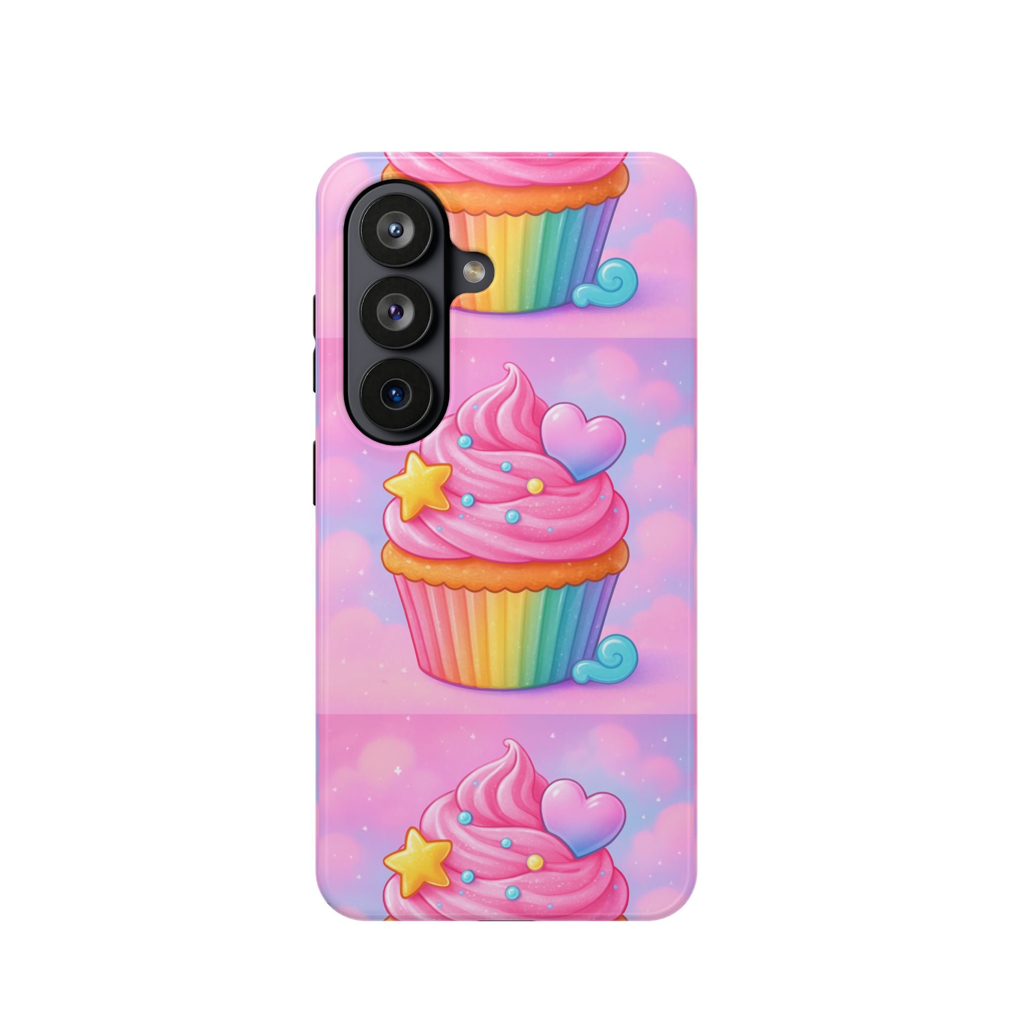 Cute Rainbow Cupcake Phone Case — Magnetic Impact-Resistant S-26