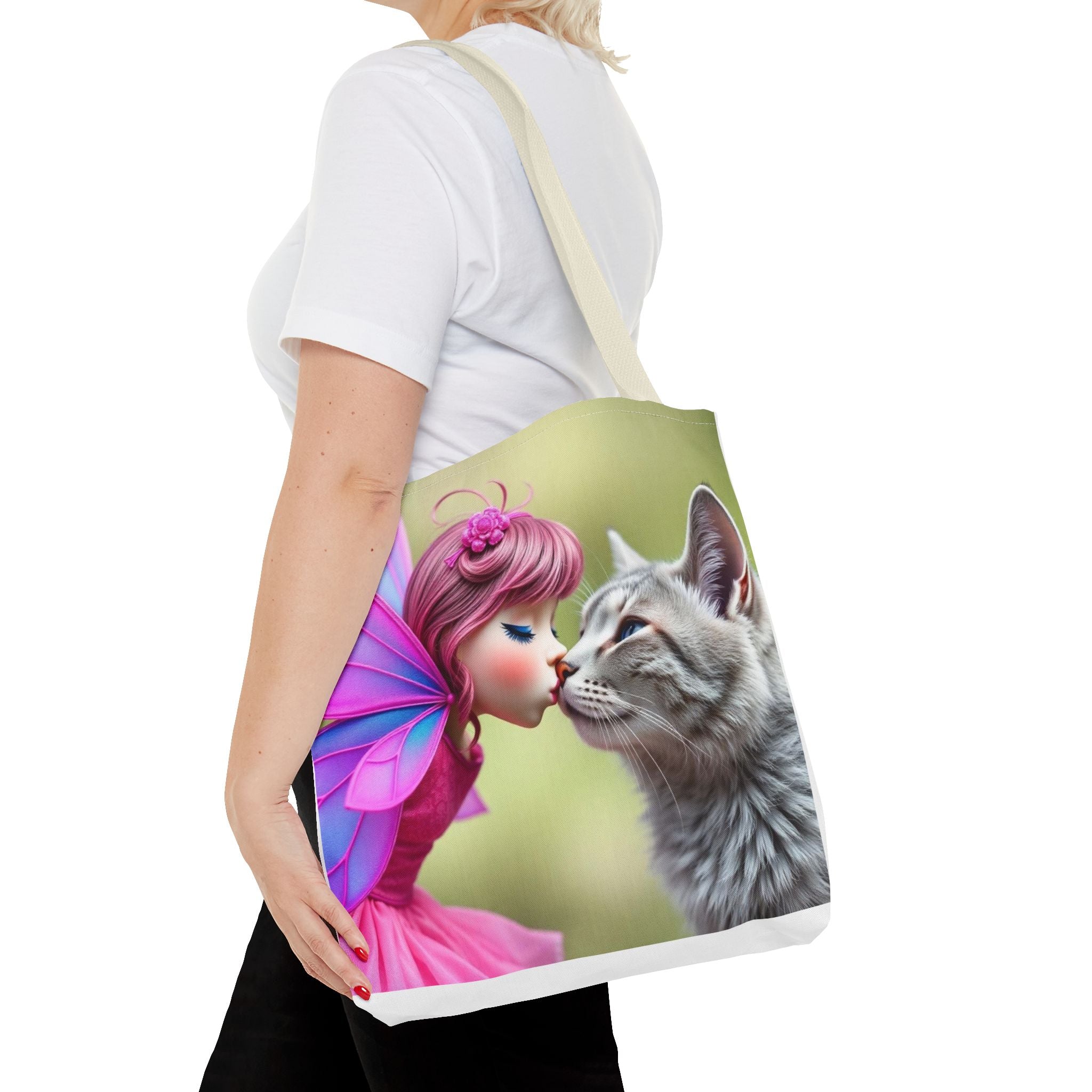 Magical Fairy Cat Tote Bag — Fairy Cat Art Tote